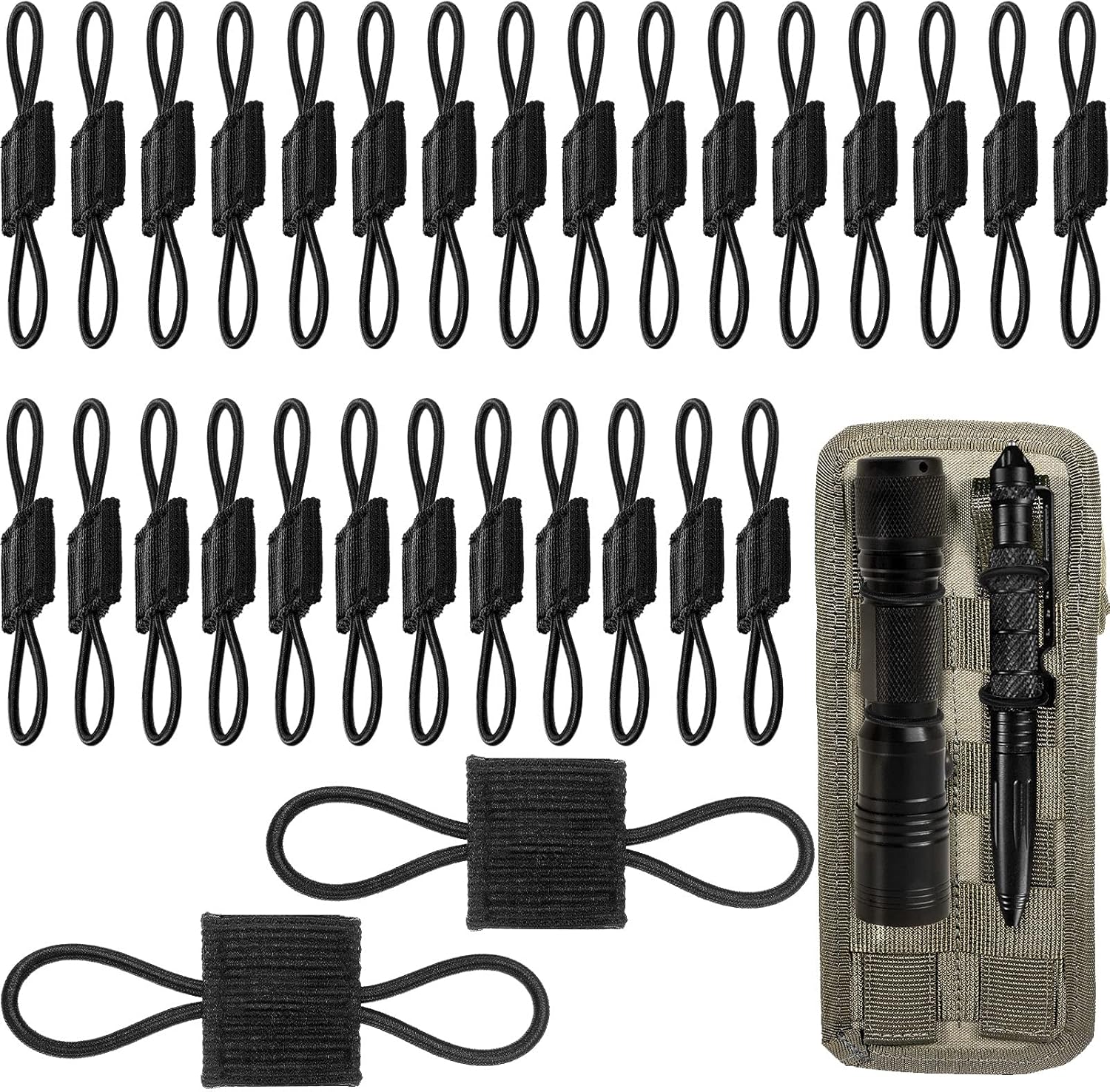 Waydress 30 Pieces Tactical Gear Holder Clip Molle 