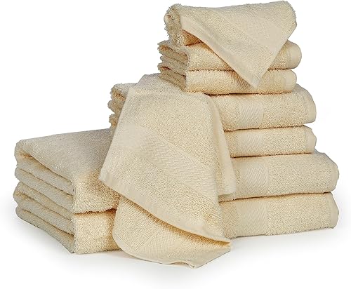 Miniatura 8 de Juego de 6 toallas de baño de 100 % algodón de alta calidad, estilo surtido de colores aleatorios mixtos, tamaño 28 x 58 pulgadas, altamente