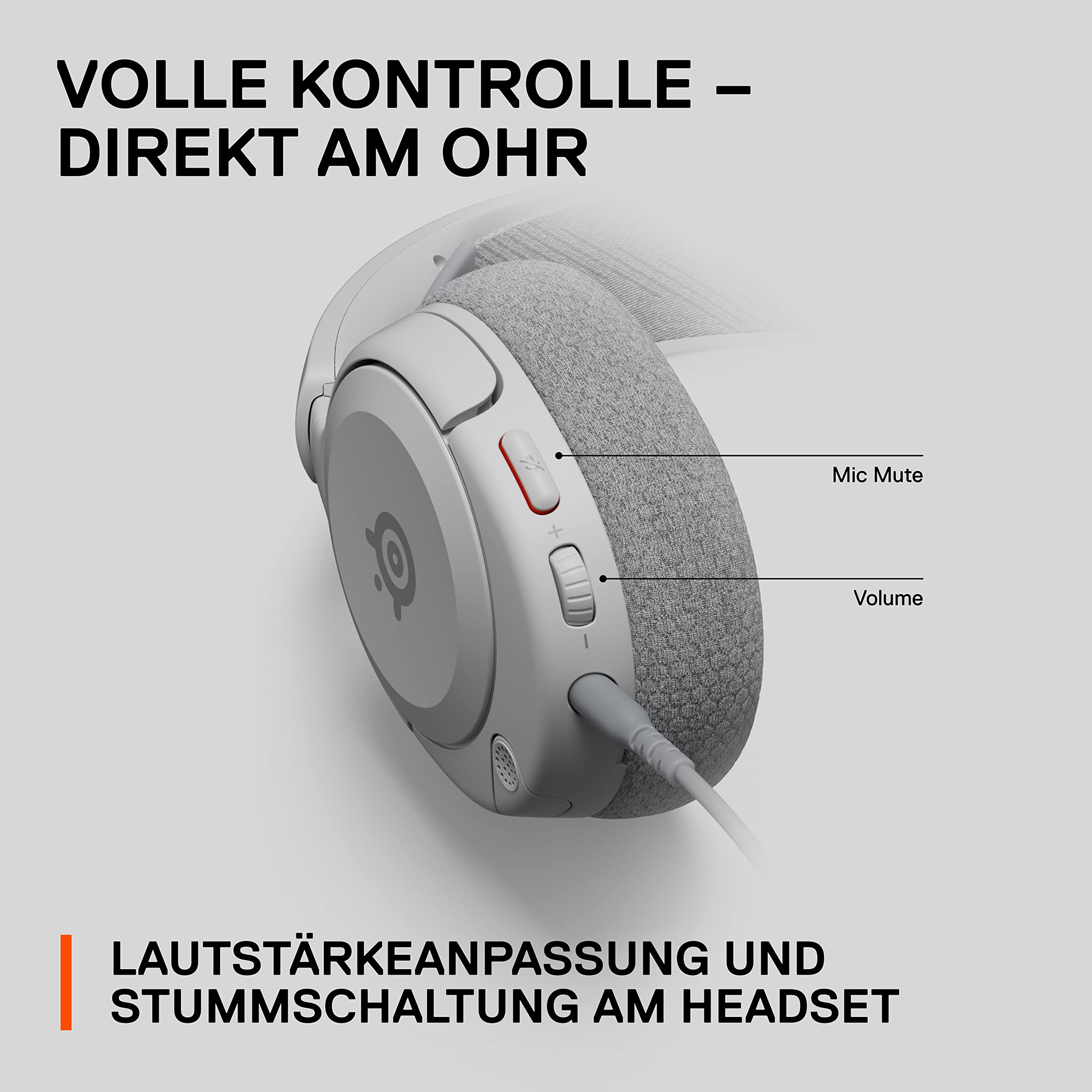 SteelSeries Arctis Nova 1P - Multi-System Gaming-Headset – Hi-Fi-Treiber – 360° Surround-Sound – Memory Foam-Ohrpolster – Mikrofon mit Geräuschunterdrückung – PS5, PS4, PC, Xbox - Weiß
