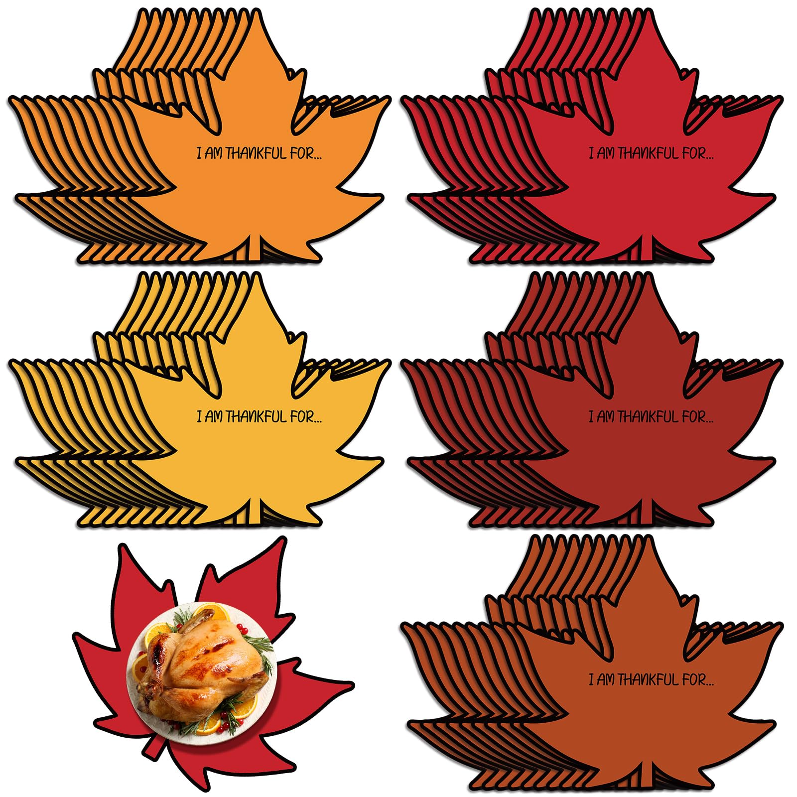 Eaasty 50 Pcs Fall Maple Leaf Paper Placemats 13 Inch,Maple Leaves