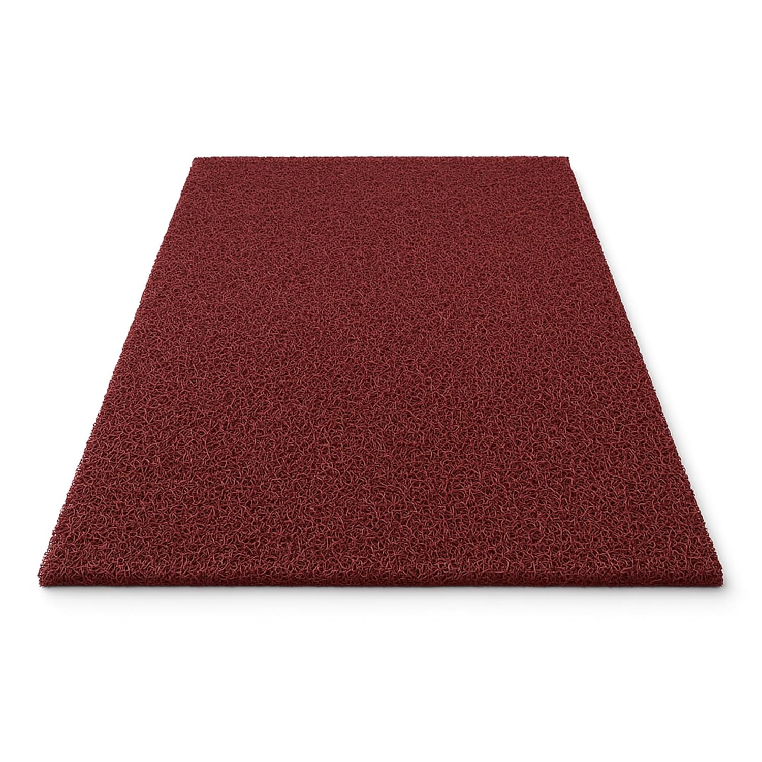 Vinyl Mesh Entry Mat 33 x 6 Burgundy Heavy-Duty Open-Back Mat with Scraper Design for Cleaner Drier Entrances