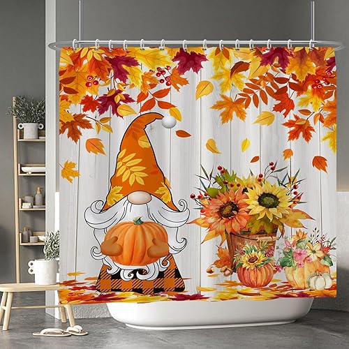 Miniatura 107 de Baocicco Juego de cortinas de ducha de fantasmas de Halloween, encantadores fantasmas de dibujos animados, divertidos trucos o tratos, cortinas de