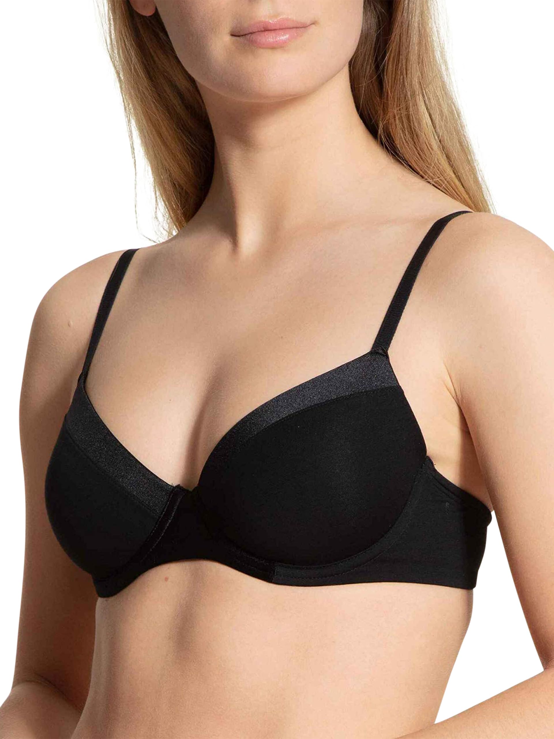 CALIDA Cate T-Shirt-BH Damen, verstellbare Träger, mit Satinblende