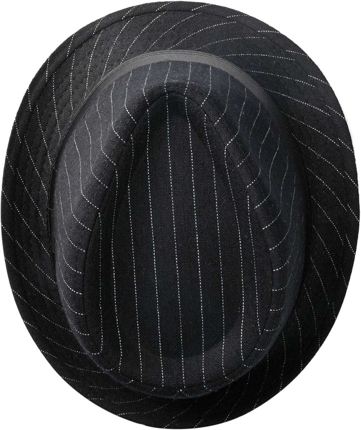 FALETO Unisex Classic Manhattan Structured Gangster Trilby Fedora Hat - Image 3