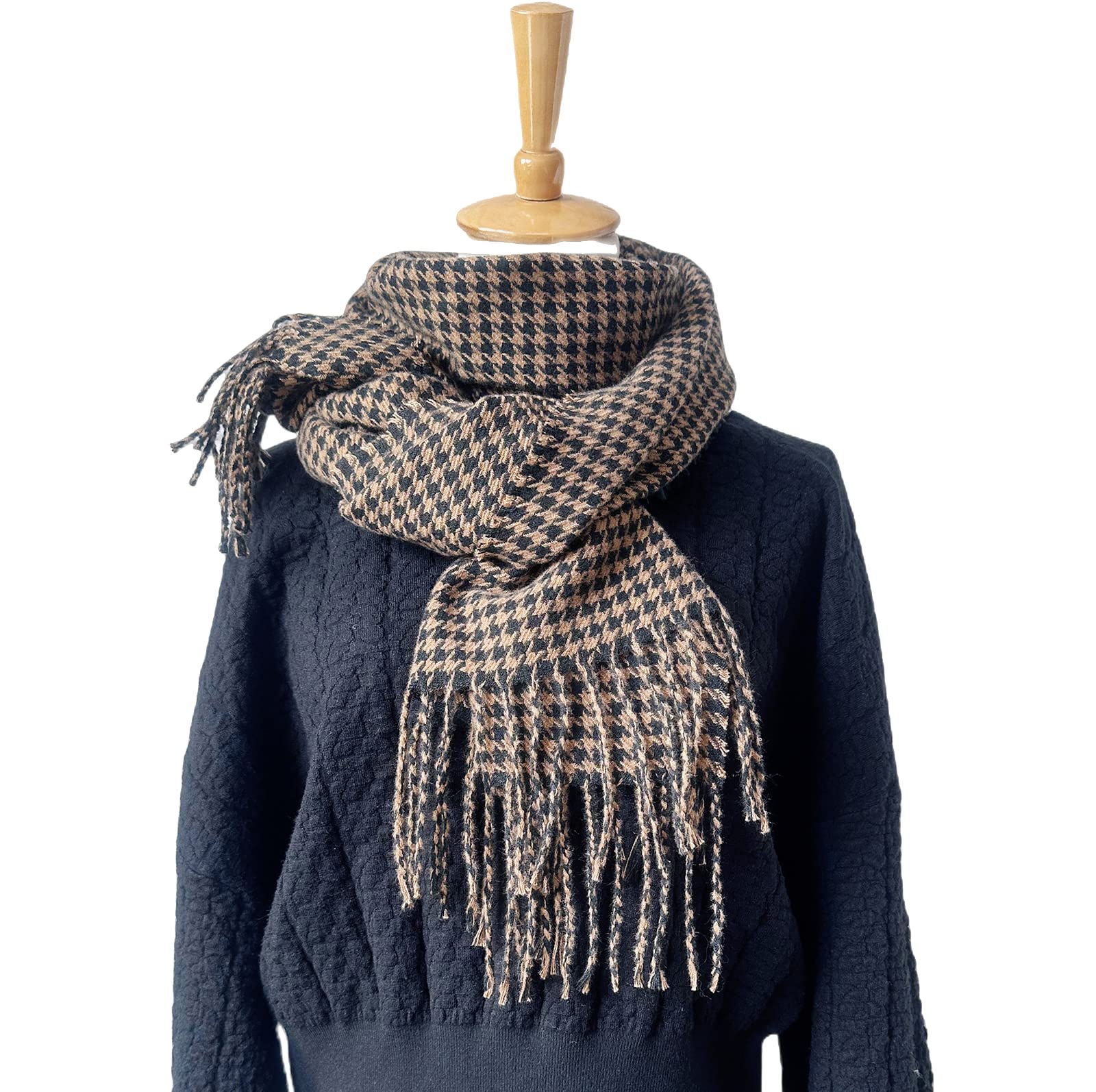 Dames kasjmier sjaal grote pashmina lichte wol zwarte Foulard elegante