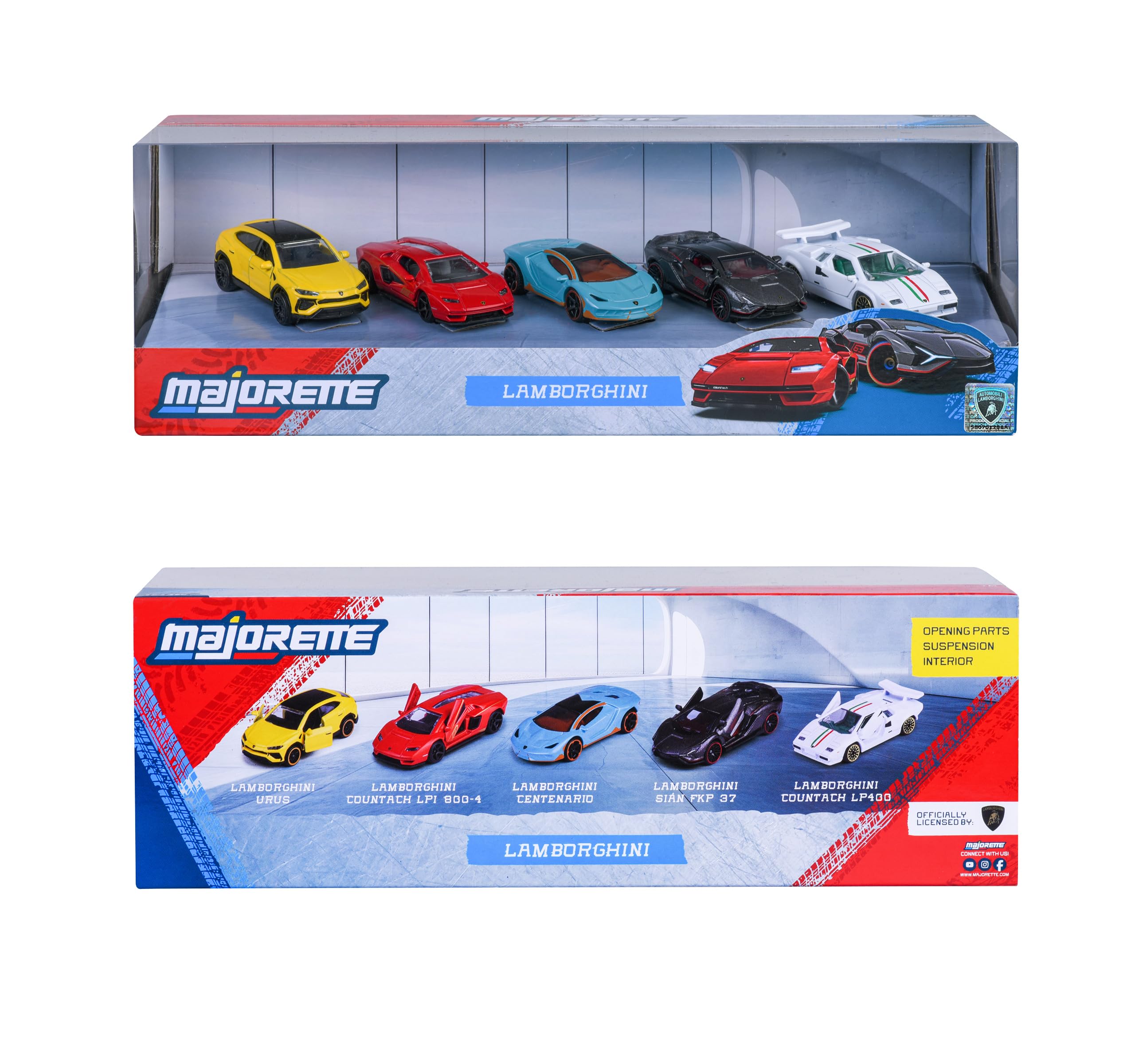 新商品!!Majorette Lamborghini ミニカーセット Lamborghini 5 Pieces Giftpack die cast collection vehicles to