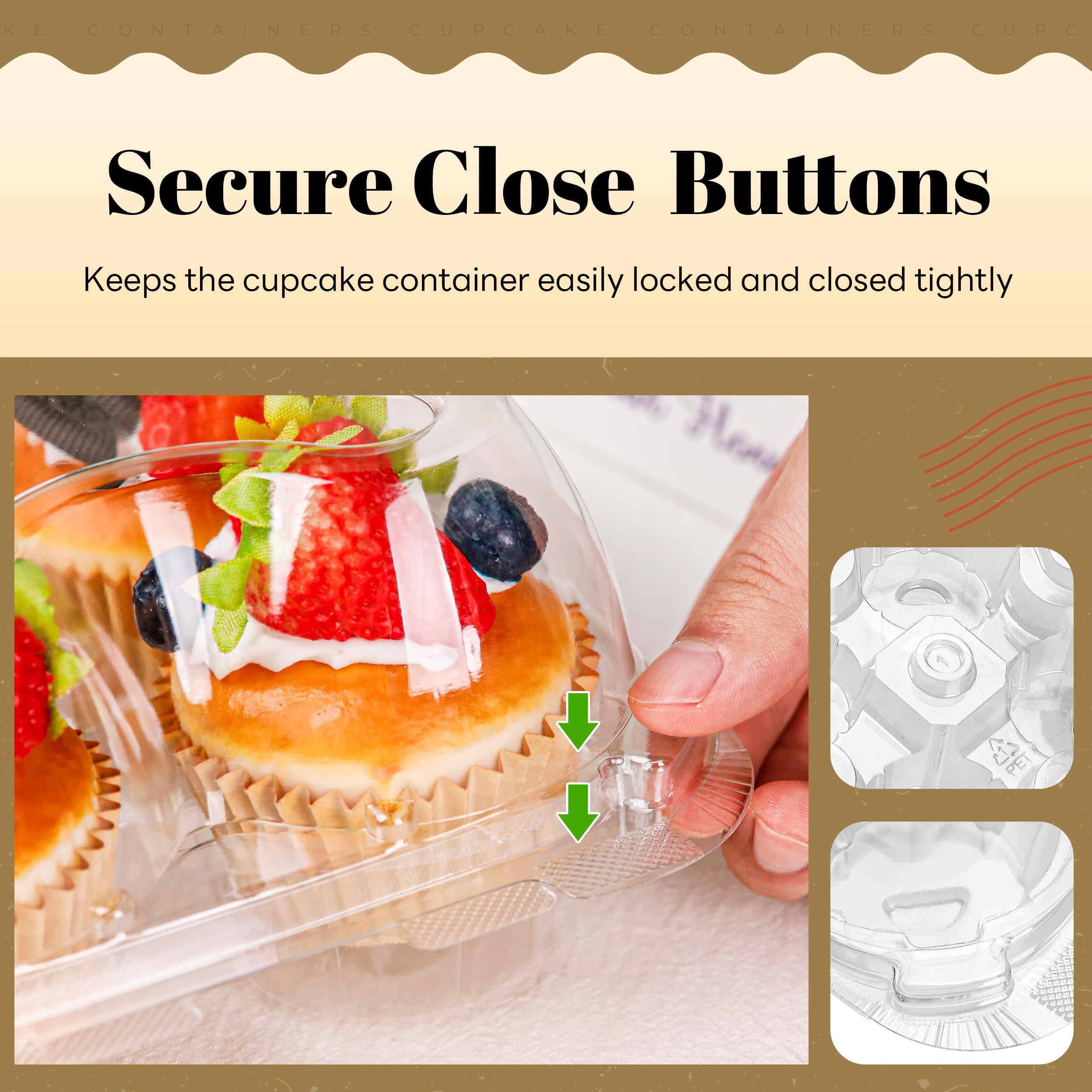 Amazon.co.jp: NPLUX カップケーキコンテナ 4個パック カップケーキ