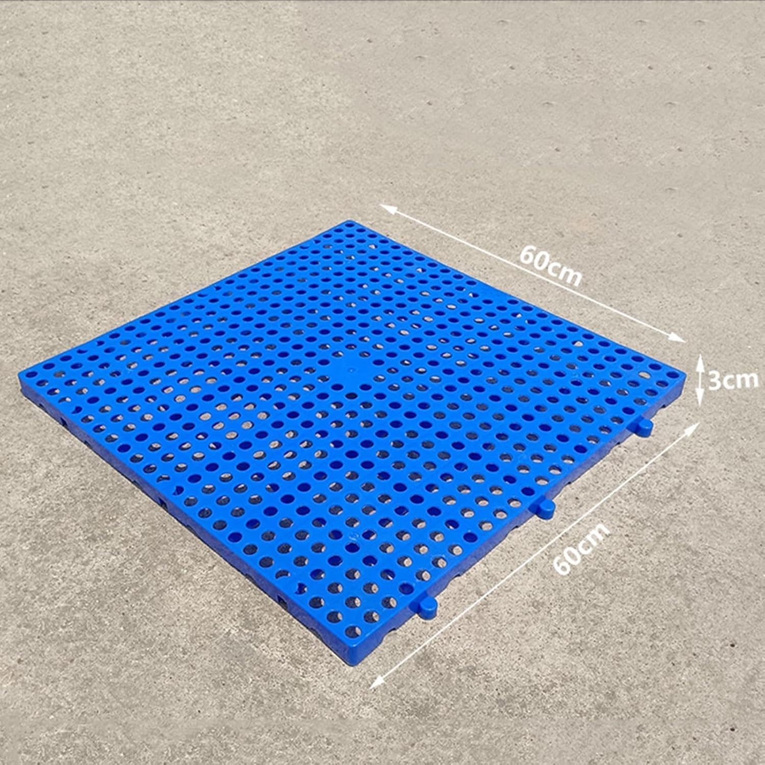 Polythene Pallets Nested Transport Pallets Lightweight Grid Breathable Storage Residential Industrial Agricultural Moisture Resistant Pallet(60x60x3cm)
