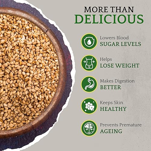 Miniatura 5 de Sunbest Natural Semillas de sésamo marrón orgánicas sin OMG veganas kosher 5 libras