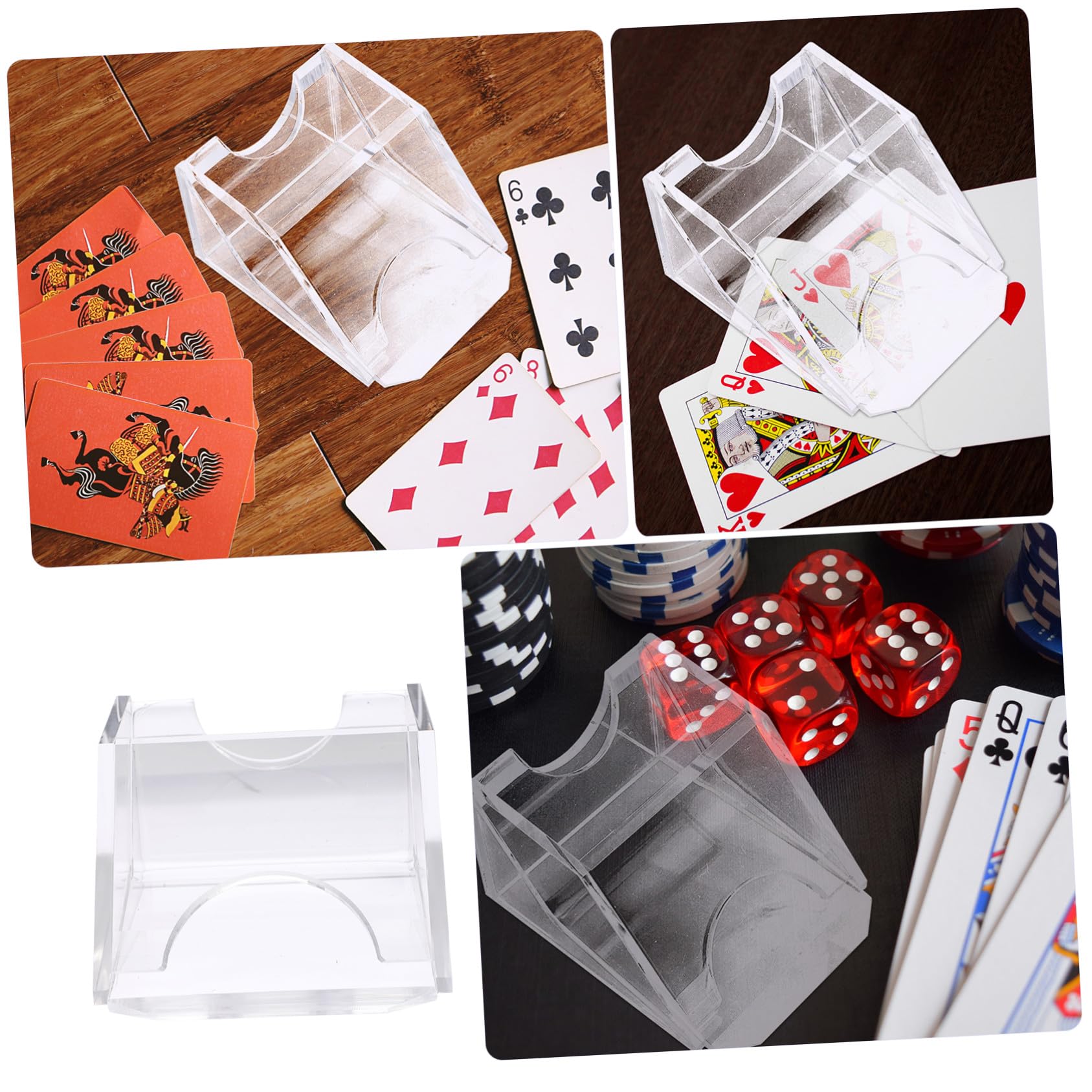 VICASKY Scarpa da Carte in Acrilico, Distributore per Texas Hold'em e Blackjack, Idrorepellente, Riutilizzabile, per Giochi da Tavolo e Sale da Gioco