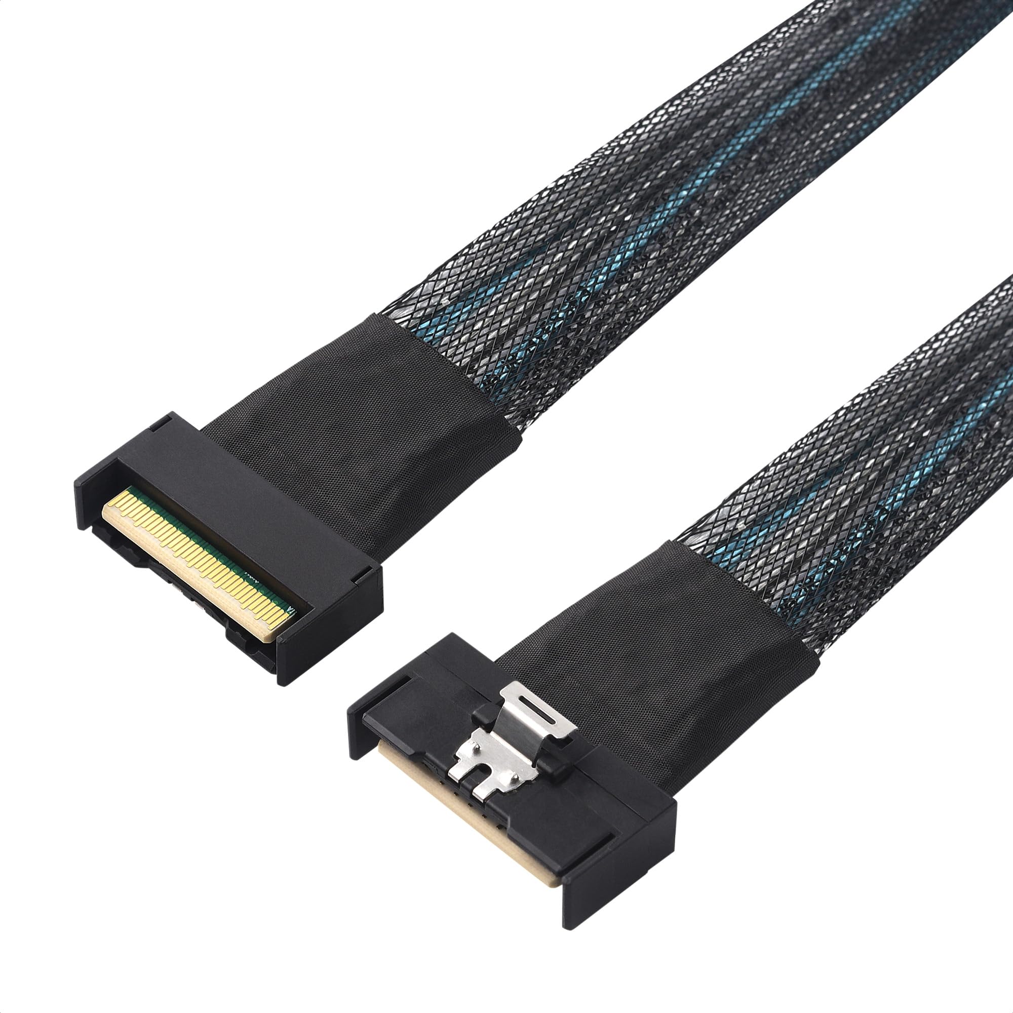 Cable Matters MCIO x8 74-Pin Cable (MCIO Cable) - 2.8 ft / 0.85m, Support PCIe Gen5, SFF-TA-1016 Mini Cooledge IO Cord