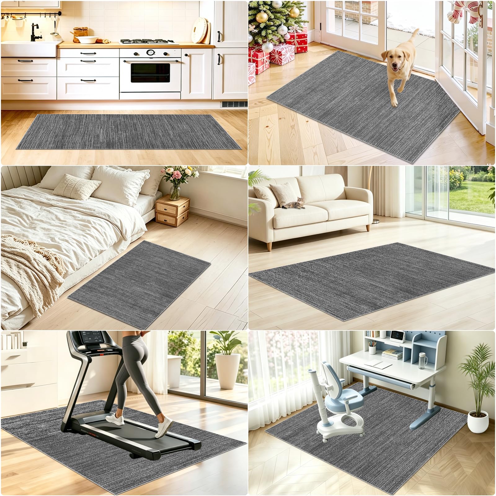 Protector Suelo Silla Ruedas Alfombra Silla Ruedas Alfombra Silla Gaming Protector Suelo Protector Suelo Silla Suelo Duro Alfombrilla Protectora para Suelo Alfombrilla Muebles Gris 100x130cm