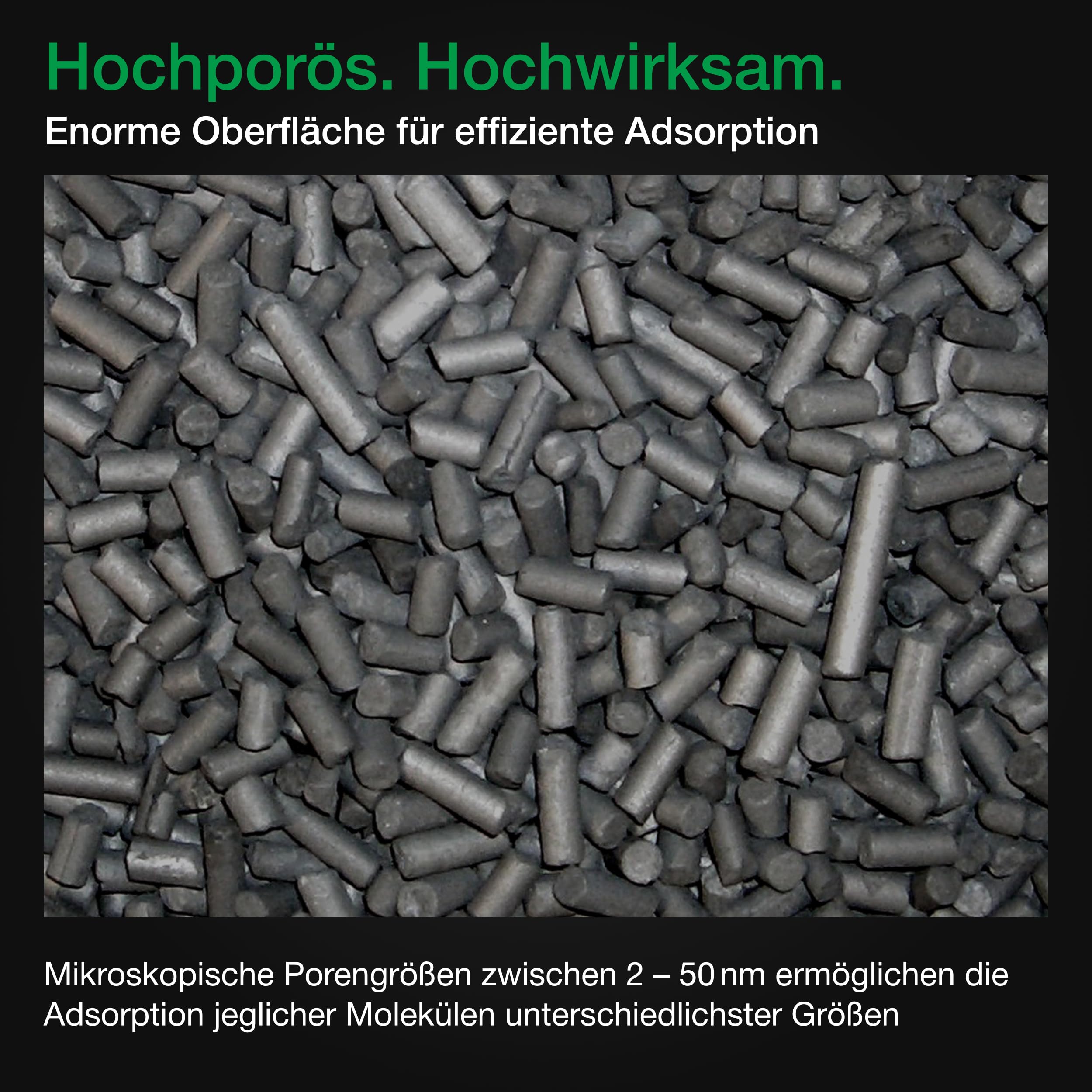 Wagner Green Aktivkohle Pellets 25kg Sack für Wasserfilterung, Luftreinigung, Kohlefilter, Aquarium, Dunstabzugshaube…
