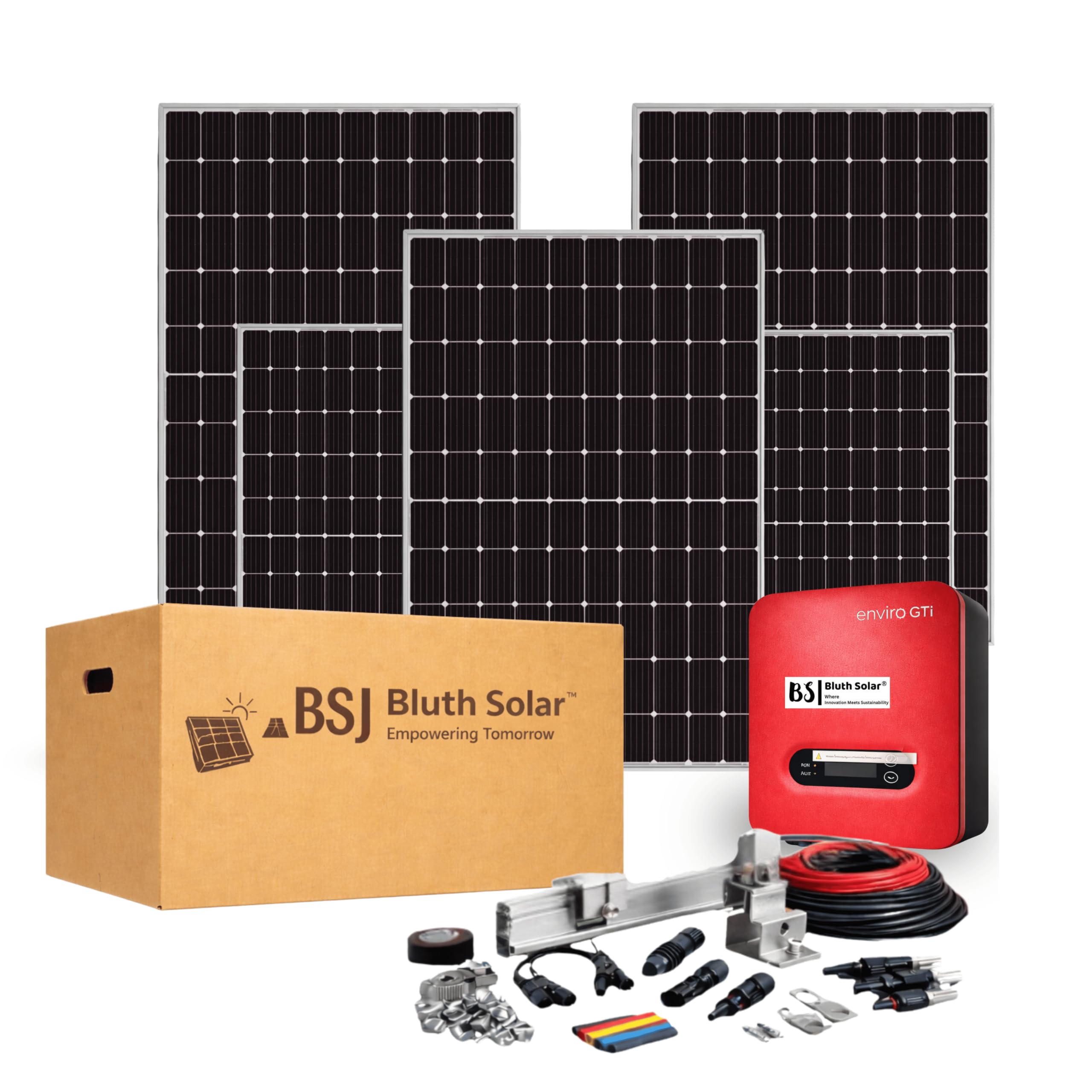 Bluth Solar Panel System 5kW–10kW On-Grid DCR 3 Phase | 550W MonoPERC Bifacial Solar Panels | Complete Home Solar Kit with Inverter | High Efficiency Residential Solar Power System (5.0, Kilowatts)-image-21