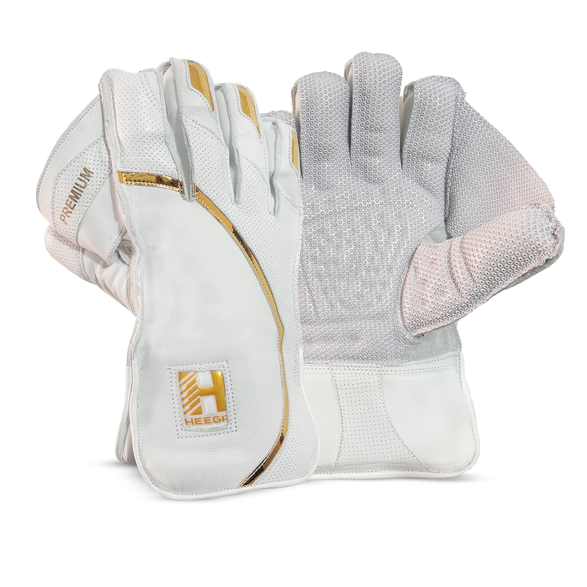 Heega Premium Leather Cricket Wicket Keeping Gloves Suitable for Professional Players (Mens)-image-30