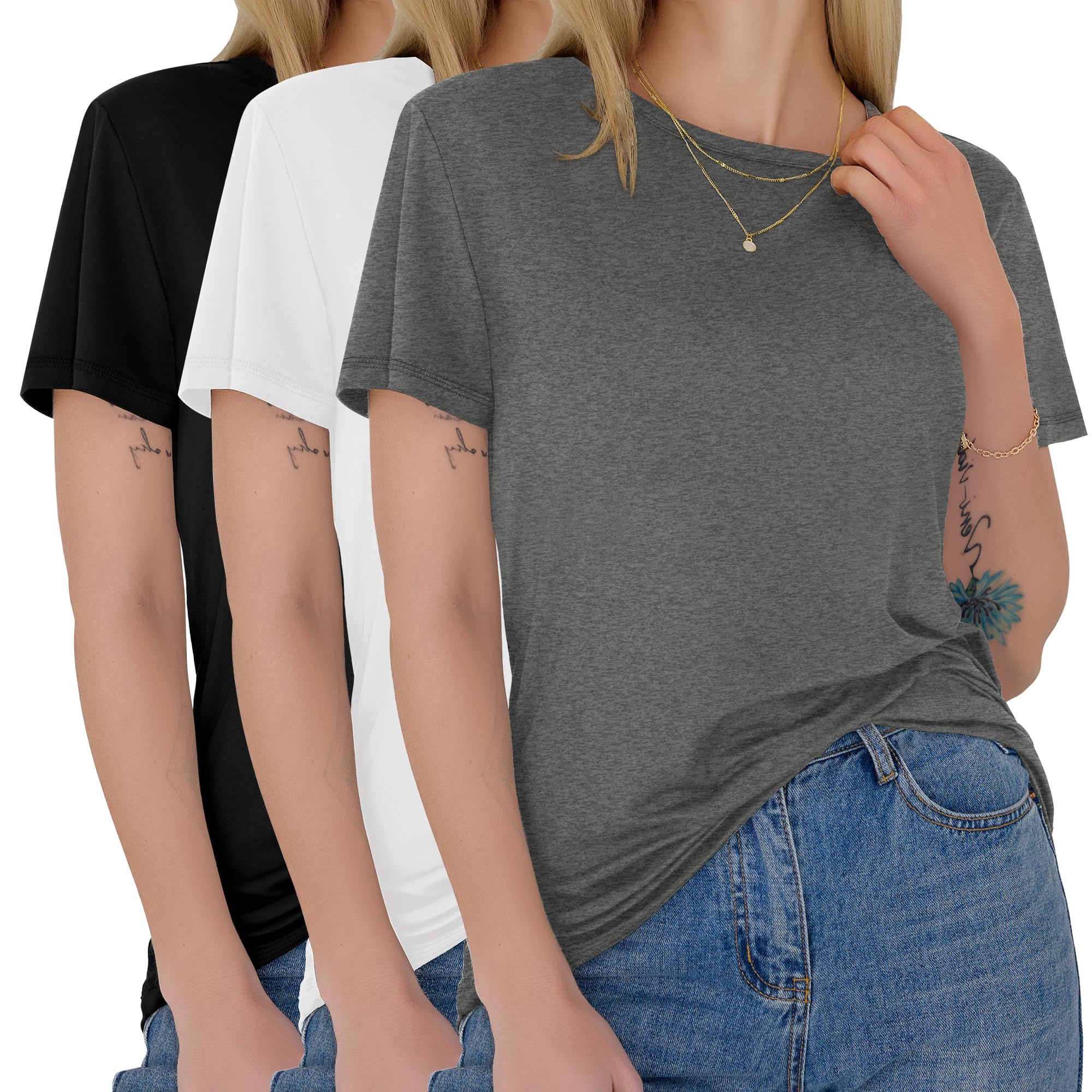GAYHAY 3 Pack Women's T-Shirts