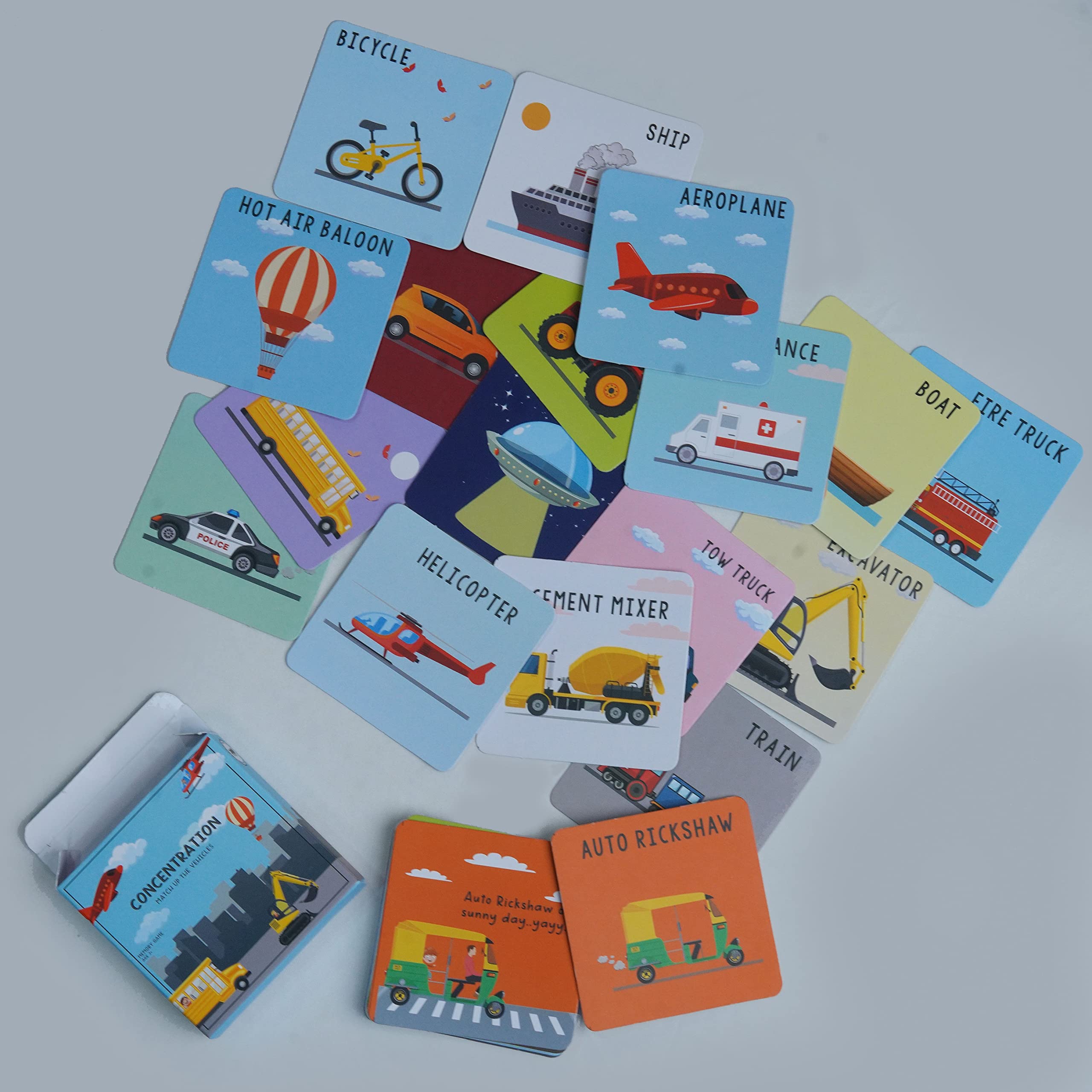 SavvySak Concentration | 36 Cards | Match UP The Vehicles | Age 3+ Years | Memory Cards Game | Educational (B0BLNWSPGH) Amazon Price History, Amazon Price Tracker