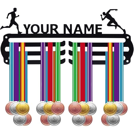 Personalized Medal Hangers - Black Finish