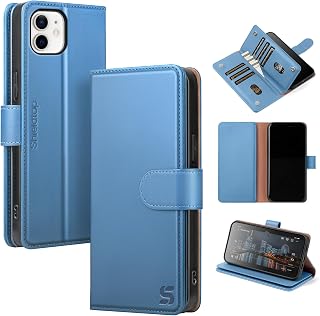 Shieldtop for iPhone 11 Wallet Case with Card Holder,Light Blue