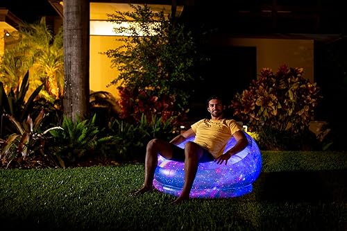 Miniatura 19 de Air Candy Silla LED inflable iluminada: elige entre más de 120 opciones y es perfecta para interiores y exteriores, 100% impermeable. (Sillón LED