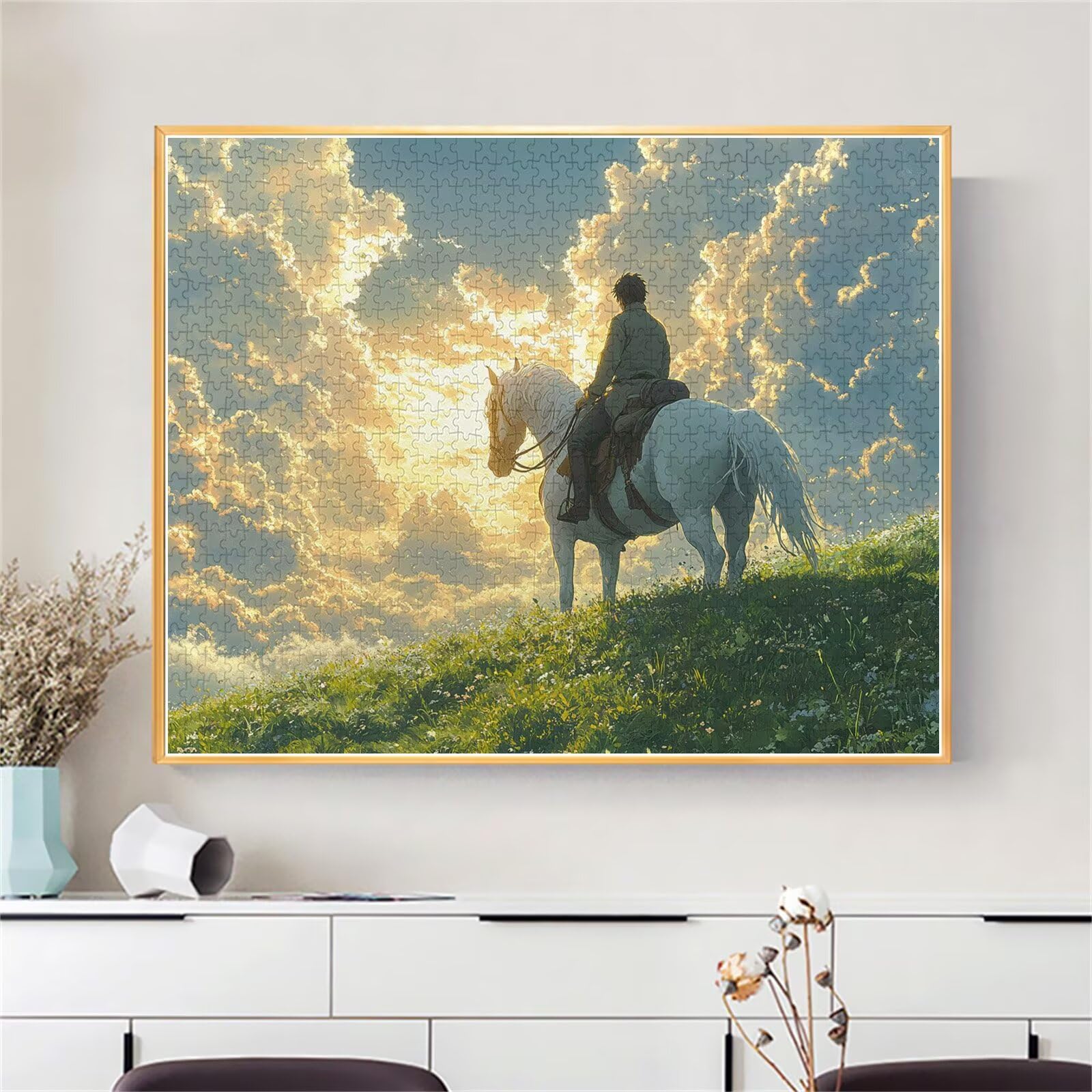 Puzzle Erwachsene 2000 Teile Pferd Landschaft Educa Jigsaw für Kinder ab 8 Jahren Mädchen Jungen, Erwachsene Impossible Klassische Puzzles Schwer, Anspruchsvoll Spielspaß, Als Geschenke 70x99cm t-628
