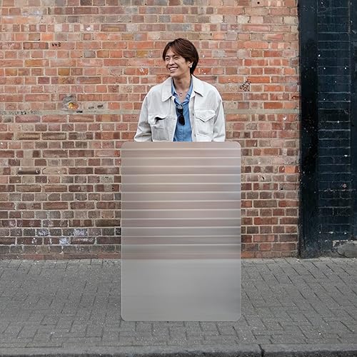 Miniatura 3 de Escudo de invisibilidad, 36 x 24 pulgadas, protector lenticular con asas acrílicas transparentes para bromas, ciencias, magia, ilusión, ocultación,