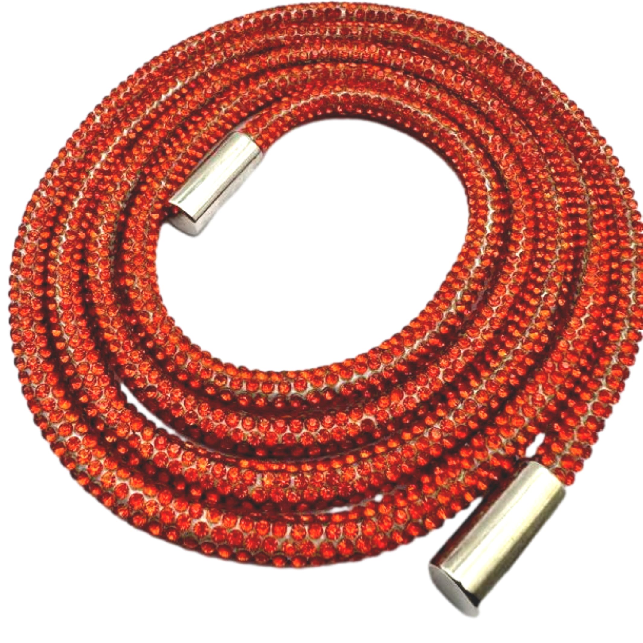 Gt//Rotors Orange Rhinestone Glitter String For Hoodies, Sweatpants, Shorts - Crystal Bling Drawstring Cord Rope (Orange)