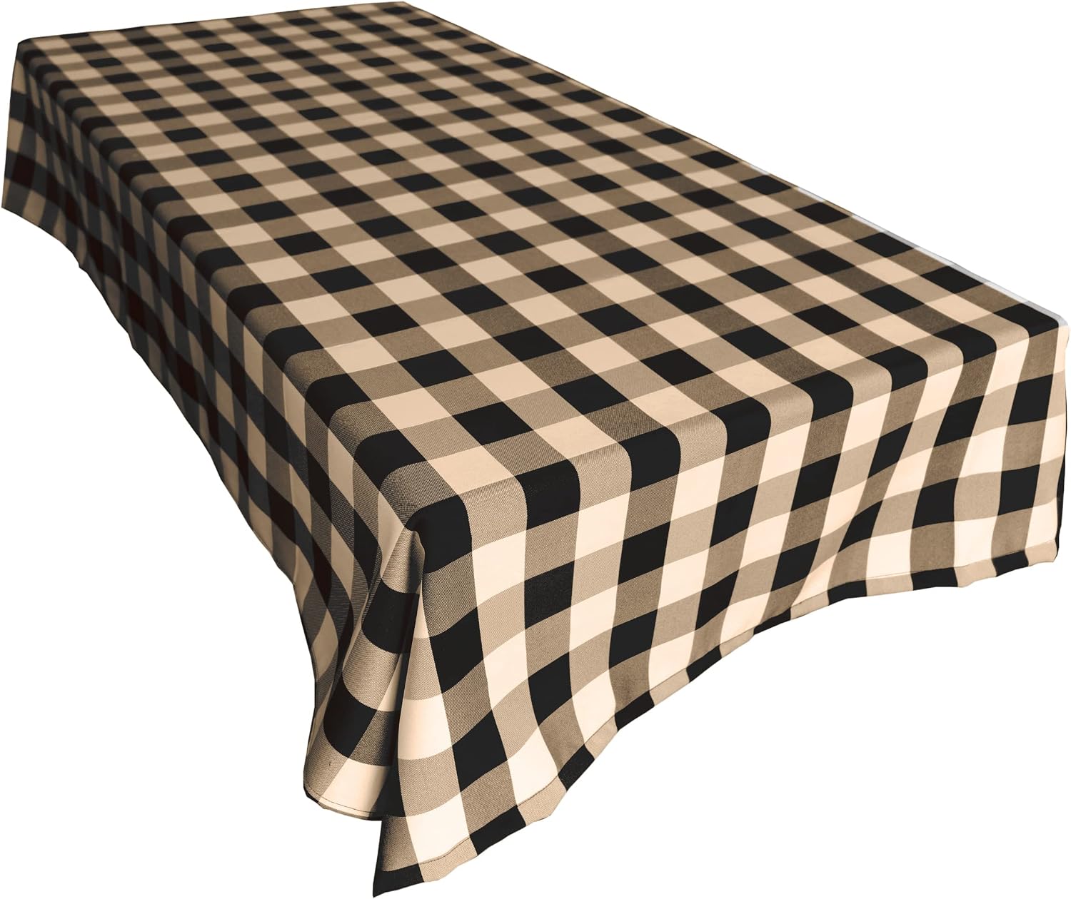 Zen Creative Designs Farmhouse Buffalo 2" Checkered Tablecloth Country Themed Table Decoration Kids Parties Showers Events Holiday Christmas Décor (58" x 120", Red & Black)