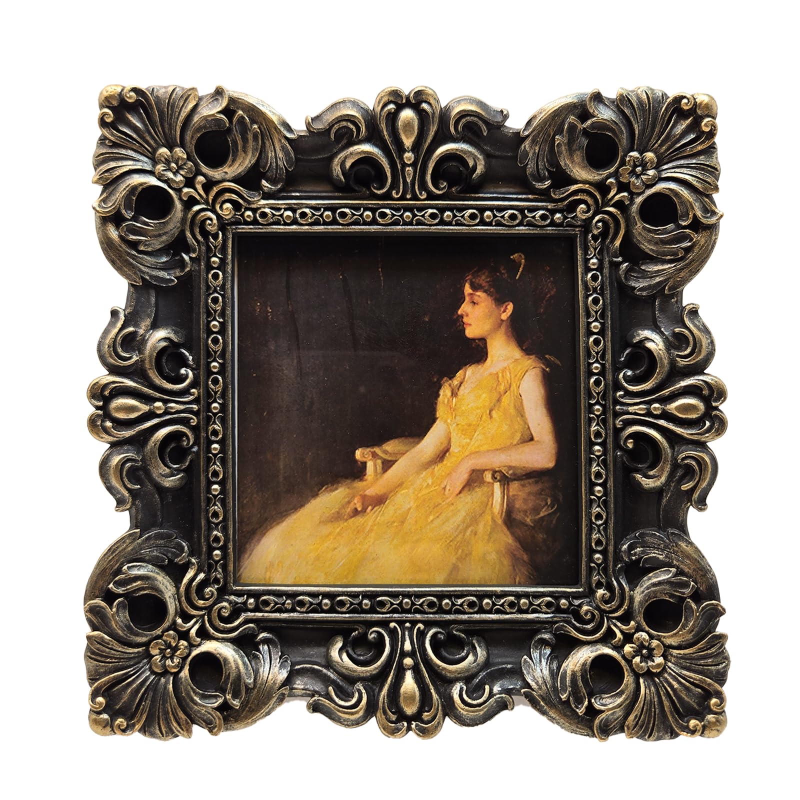 Amazon.com - CISOO 4x4 Vintage Small Picture Frame, Antique Ornate