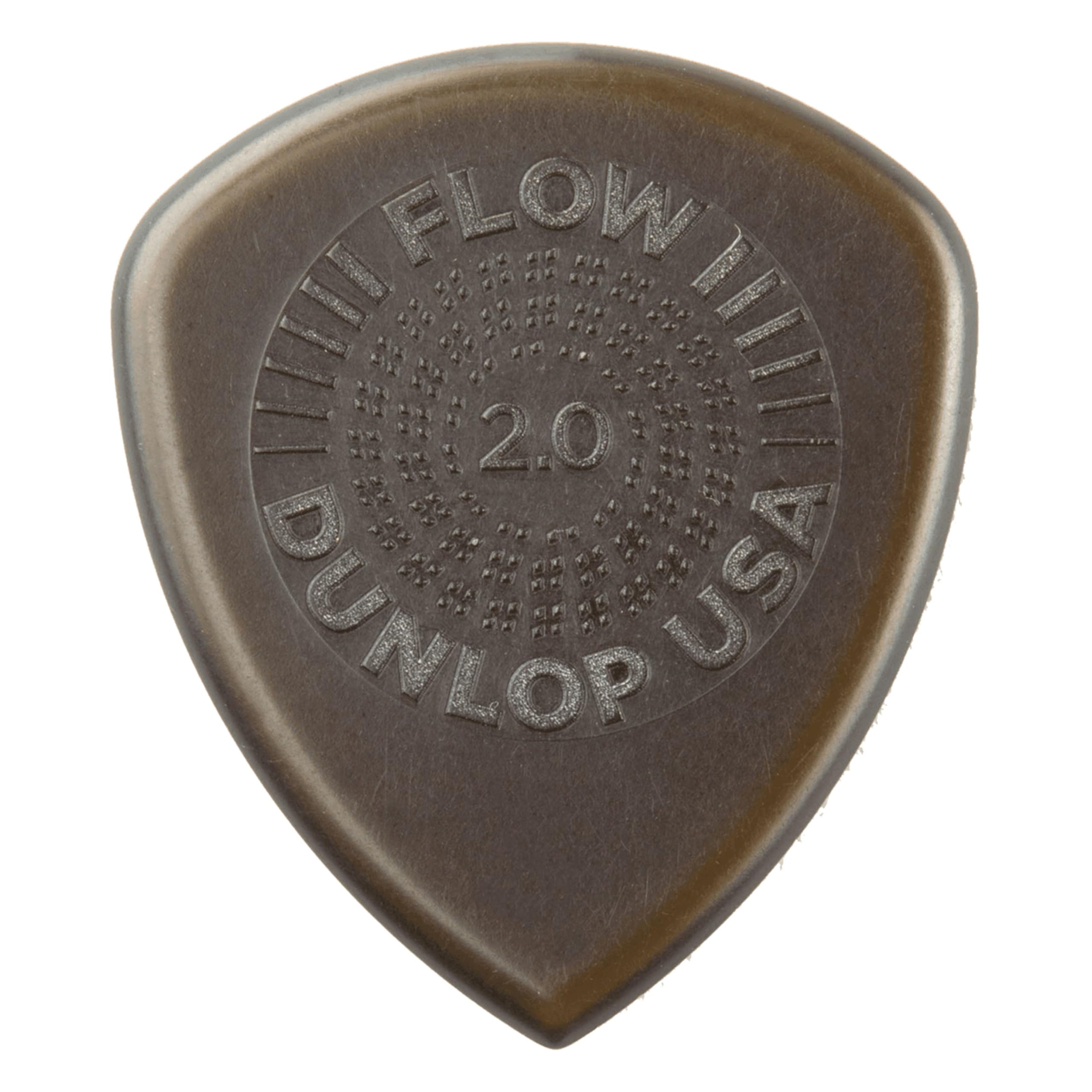 Jim Dunlop549P2.00 Flow Standard Grip Picks, 2 mm, Set of 6 Pieces