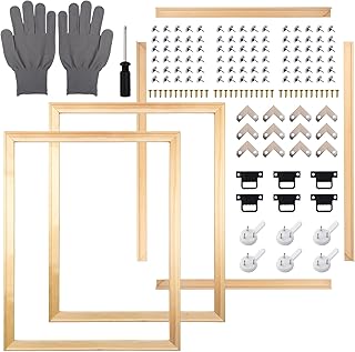 Starry 3 Pack Wood 16x20 Canvas Frame Kit Easy to Assemble DIY Wooden Canvas Stretcher Bars for Needlepoint Arts Canvas Painting Oil Painting Diamond Painting