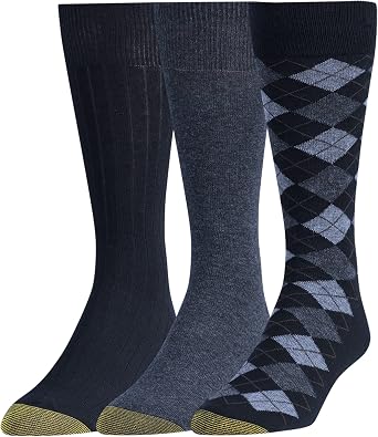 GOLDTOE Mens Argyle Assorted Crew 5 Pack