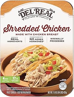 Del Real Foods Shredded Chicken, Pollo Deshebrado – Authentic Mexican, R...