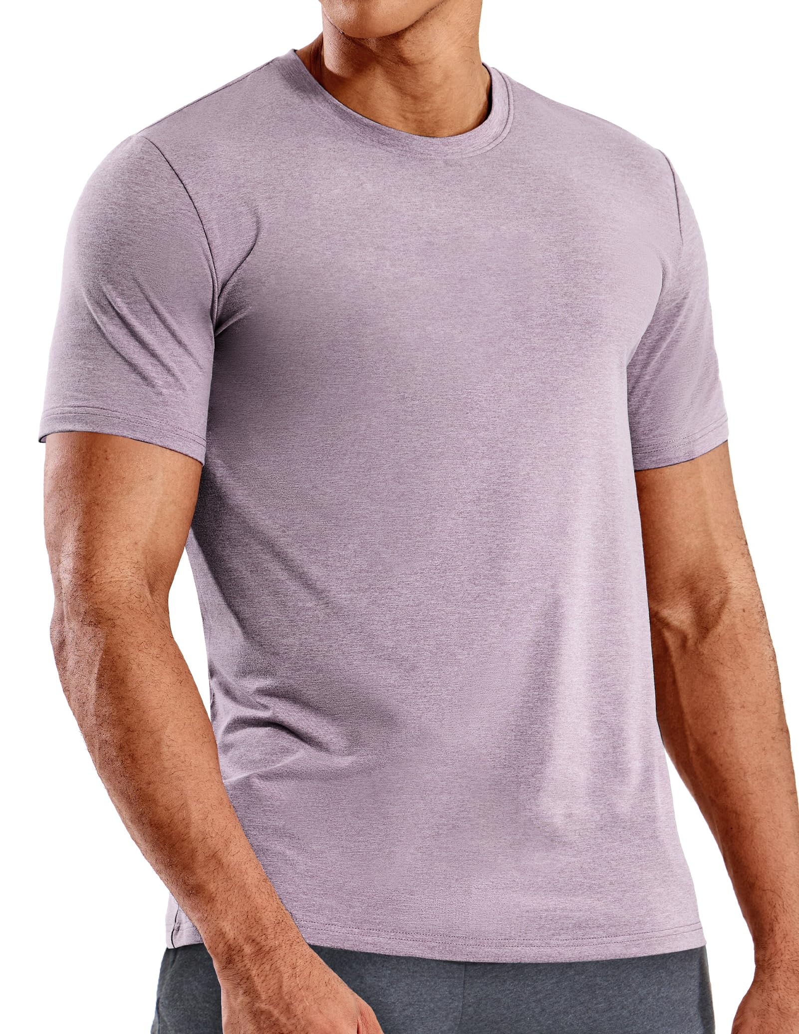 MIER Men's T Shirts Short Sleeve Dry Fit Soft Athletic Tshirt Moisture Wicking Active Casual Running Tee Tops, Crew Neck