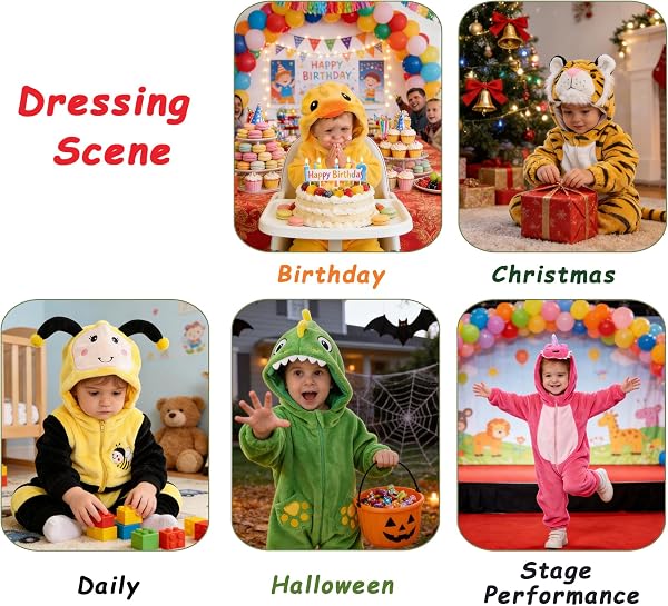 Combinaison de flanelle pour neutres bébé enfant animaux combinaison pyjama déguisement halloween - 5