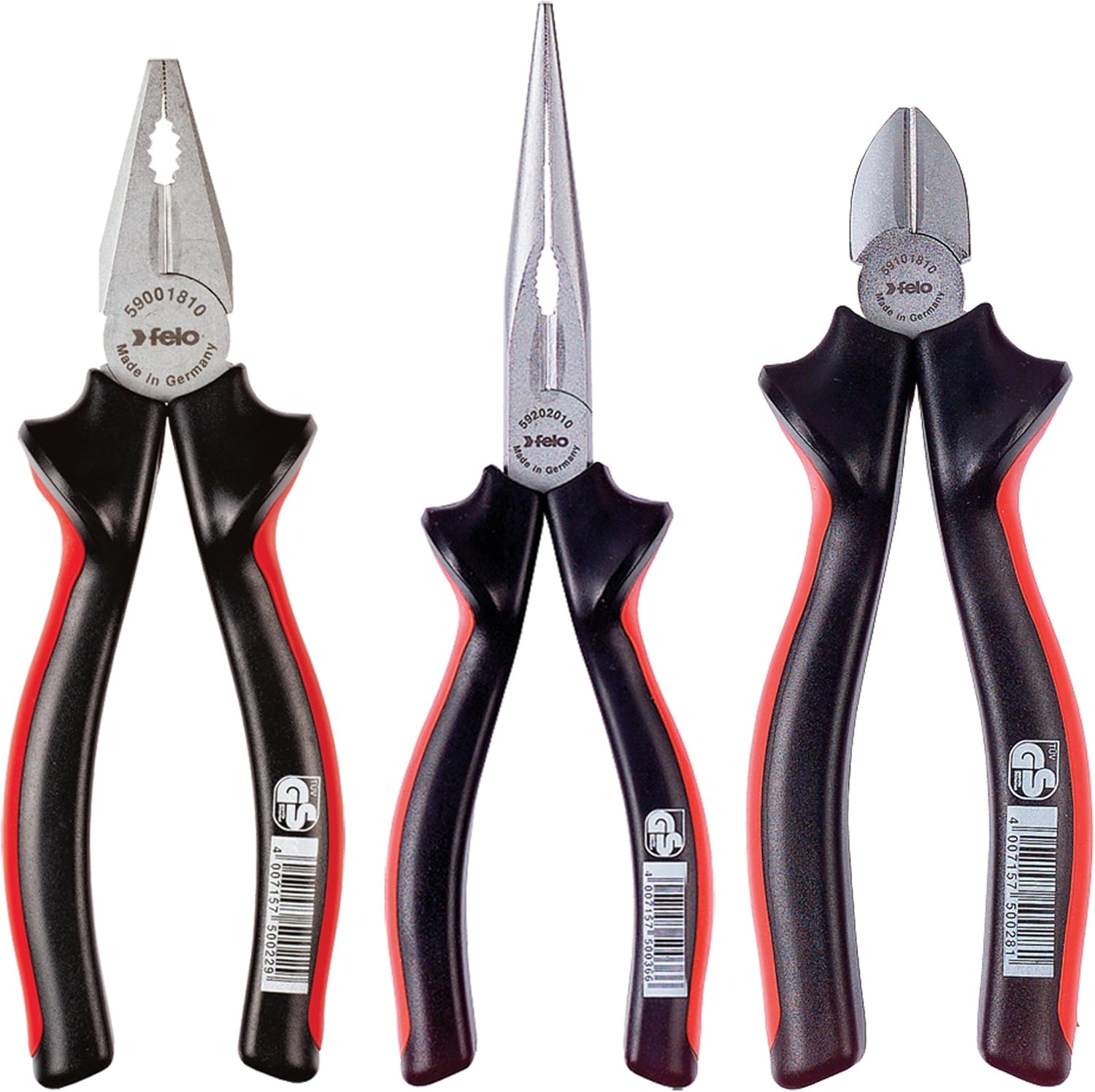 Felo 07157 57361 Pliers, Set of 3 Locking Jaw Pliers