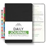 Best Daily Journal for Men & Women - Gratitude, Manifestation & Guided Journal with Prompts for Personal Growth (A5, Black) - PRODUCTIVITY STORE