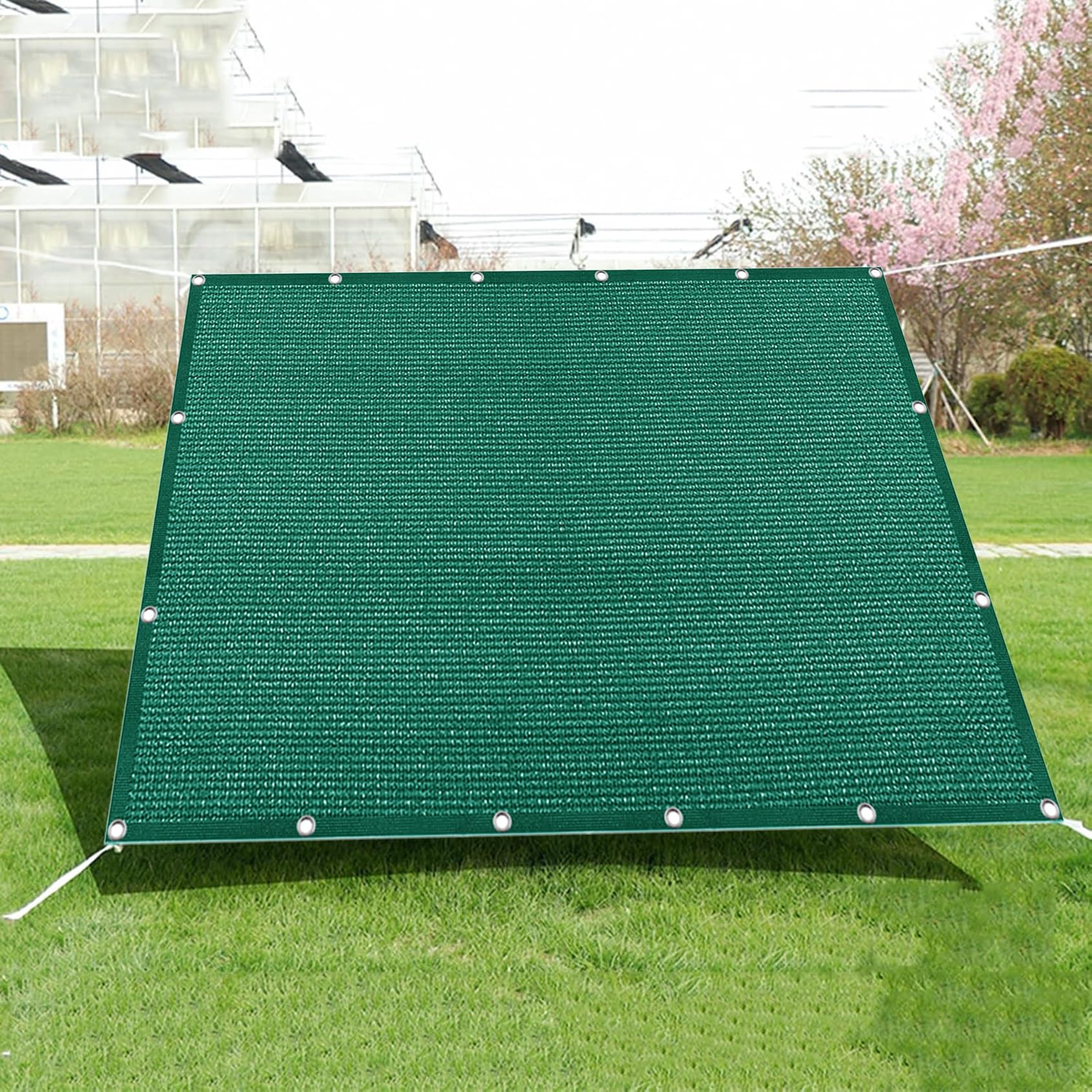 Voile d'ombrage plein air 140x400 vert foncé pour terrasse et jardin