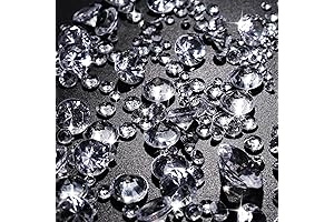 1000 pcs Diamond Decorations for Table, Clear Acrylic Gems Crystals for Craft Decor & Wedding