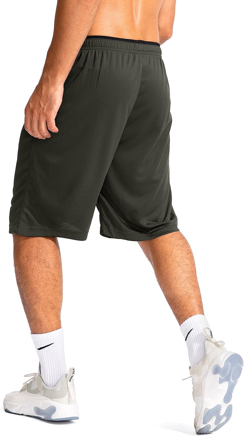 G Gradual Men's Basketball Shorts with Zipper Pockets Lightweight Quick Dry 11" Long Shorts for Men Athletic Gym - Image 2
