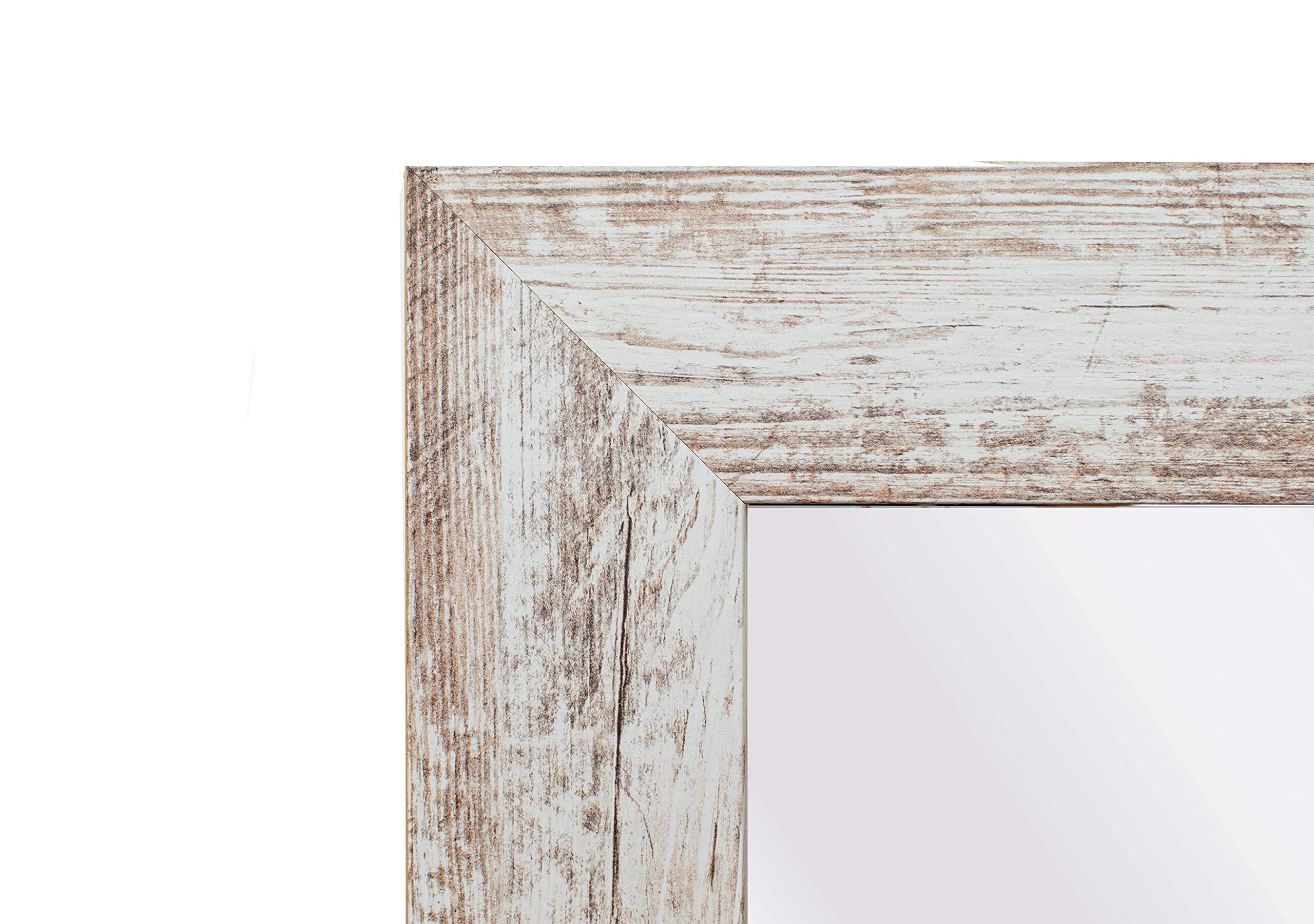 BD ART Specchio da parete decorativo - Specchio per guardaroba - 150 x 50 cm - Pino bianco