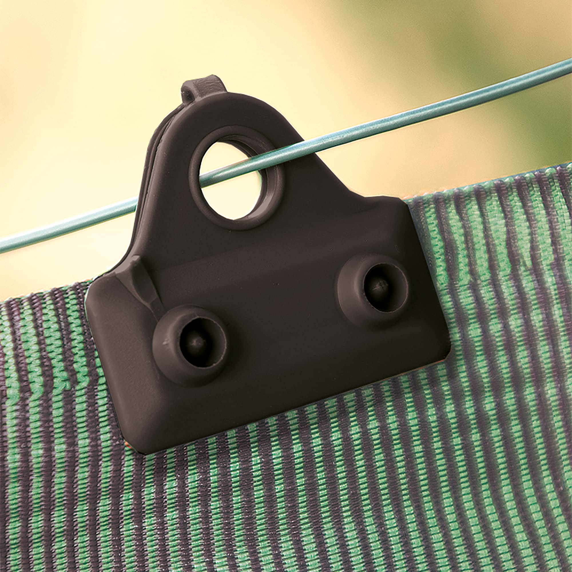 Tenax Clips Malla 5 cm (Caja de 500 Unidades) Negro, Clips para la Fijación de Las Mallas Tejidas, Apantalladoras y Sombreadoras
