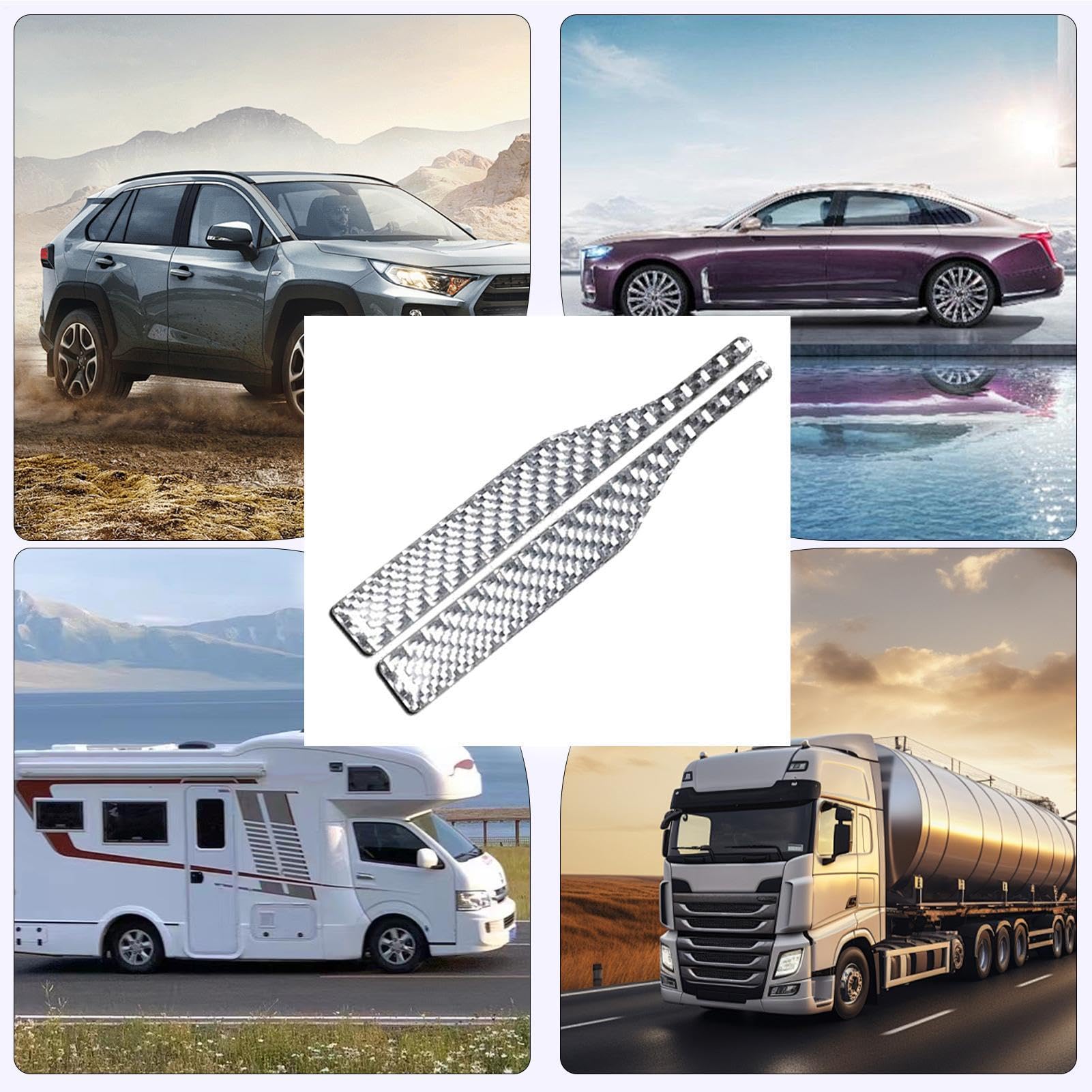 Strisce protettive per auto – Adesivo a specchio per camion, colla con effetto antigraffio, impermeabile, decorazione fresca, design leggero in pasta, protezione anti collisione, elegante auto