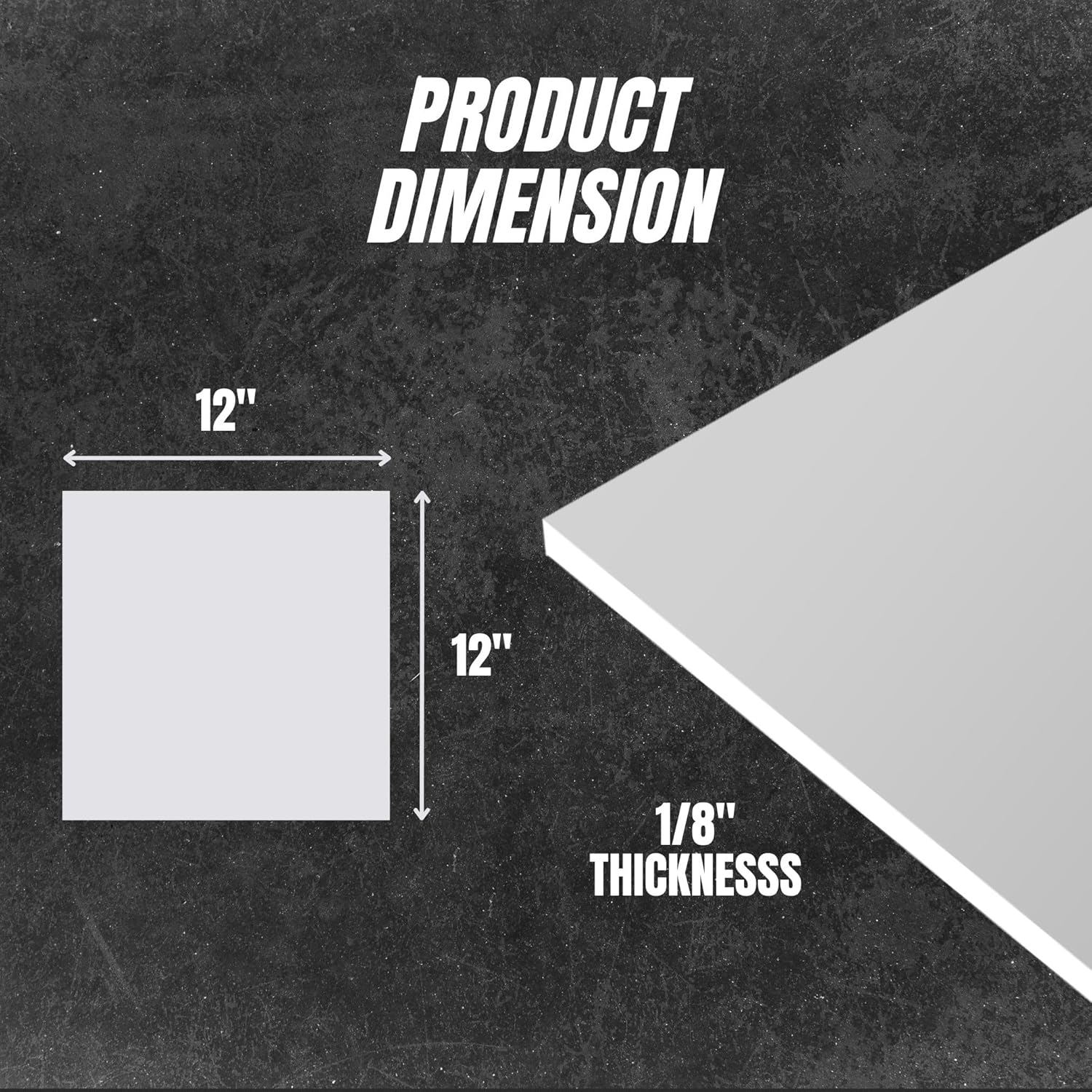 Expanded PVC Sheet – Lightweight Rigid Foam – 3mm (1/8 inch) – 12 x 12 inches – White – Ideal for Signage, Displays, and Digital/Screen Printing