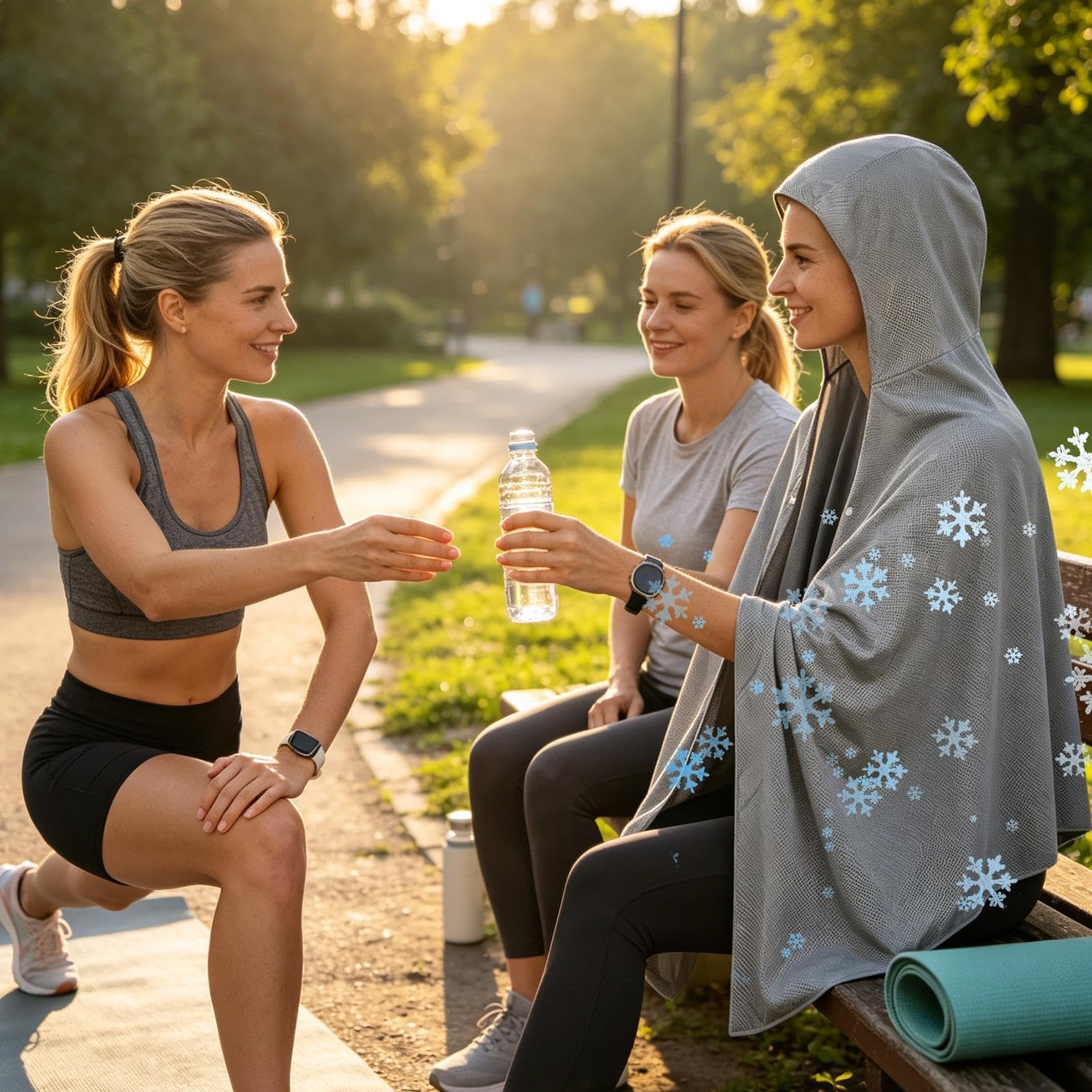 Kühlendes Handtuch mit Kapuze, Nacken-Kühltuch für Sonnenschutz | Ideal zum Laufen, Wandern, Camping, Fitnessstudio, Strand und Sommer-Outdoor-Aktivitäten