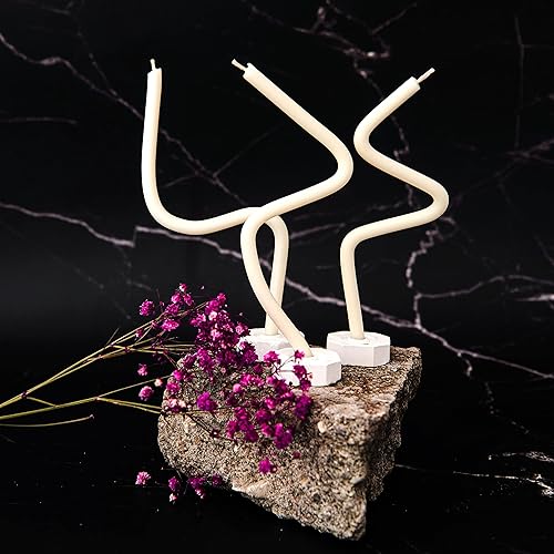 Miniatura 6 de BlueBee - Candelabros de abeja 100% naturales, velas cónicas altas y finas, 100 unidades