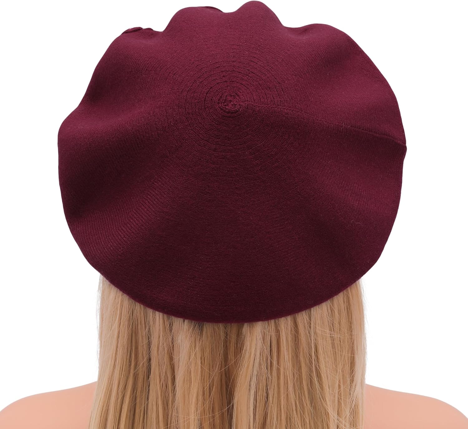 Winter Women French Beret Hat Kaschmir Solid Color Knitted Berets - Image 5