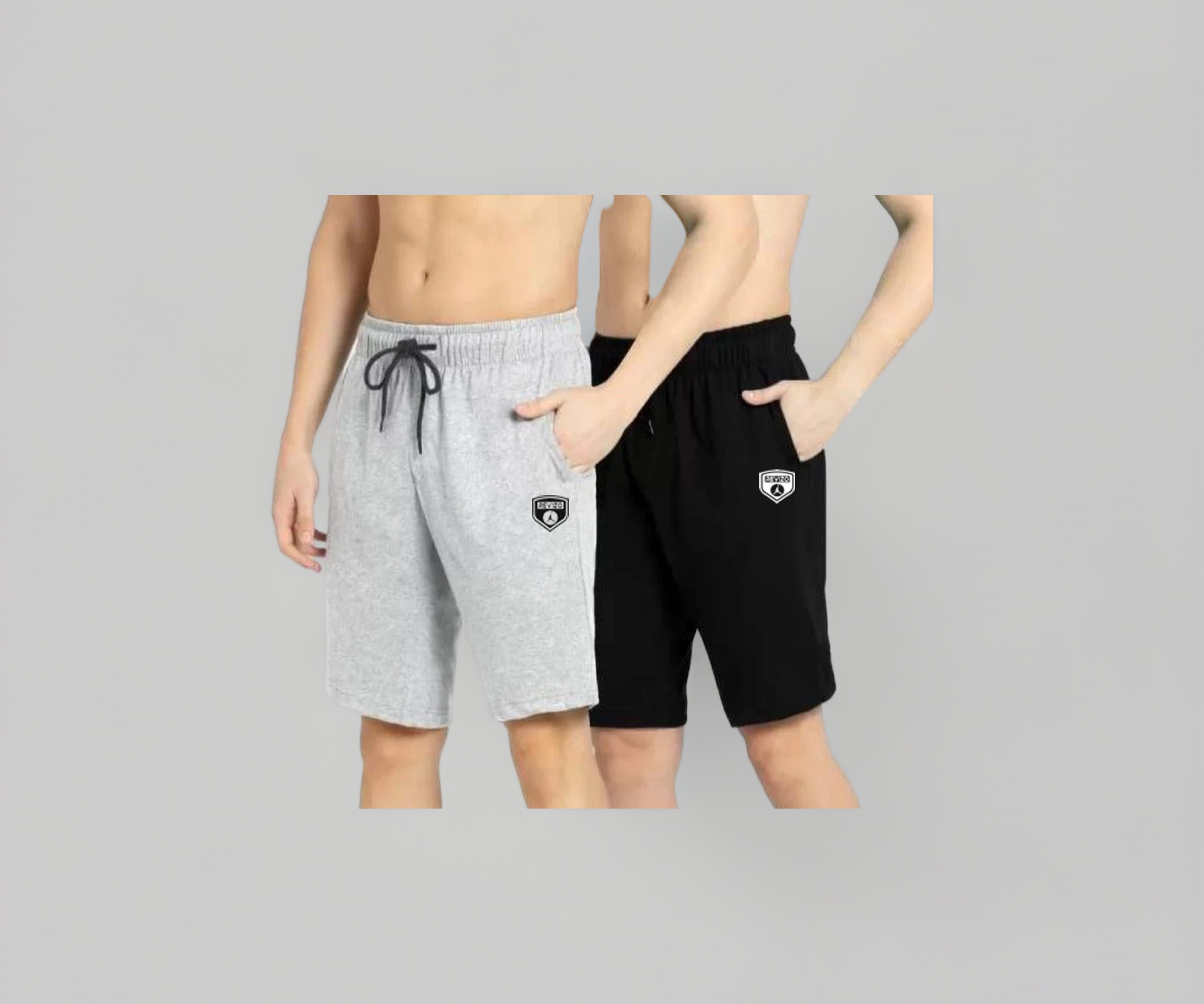 epa quilting short pants”GRY” Shorts for Men | 100% Pure Cotton Fabric | Regular Fit Shorts with
