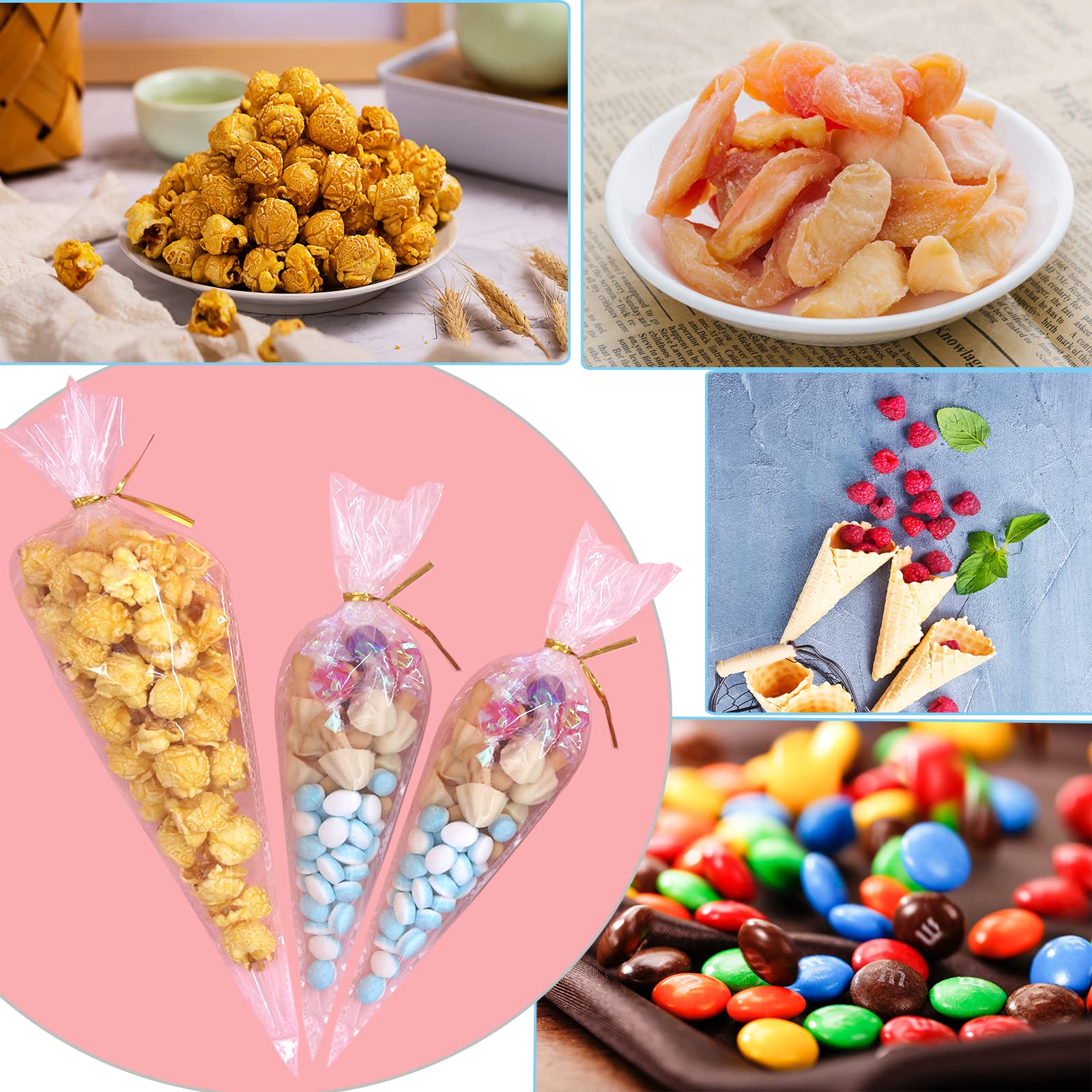 100 Buste Cellophane 30x45+5 Cm Con Aletta - Per Bomboniere, Dolci, Gioielli - Made In Italy