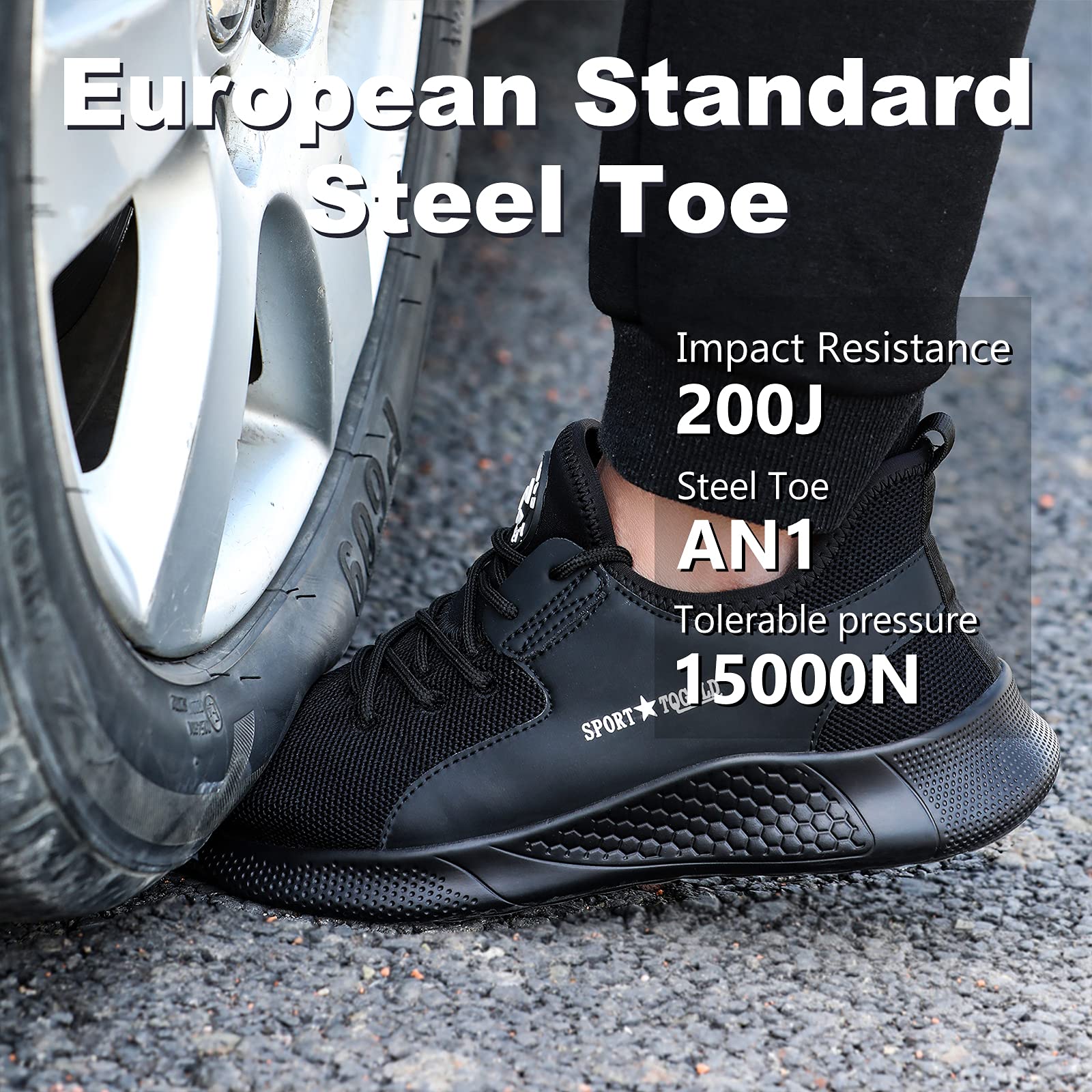 AONETIGER Scarpe Antinfortunistica Uomo Scarpe Antinfortunistiche Donna Scarpe da Lavoro Protettive Traspiranti Estive